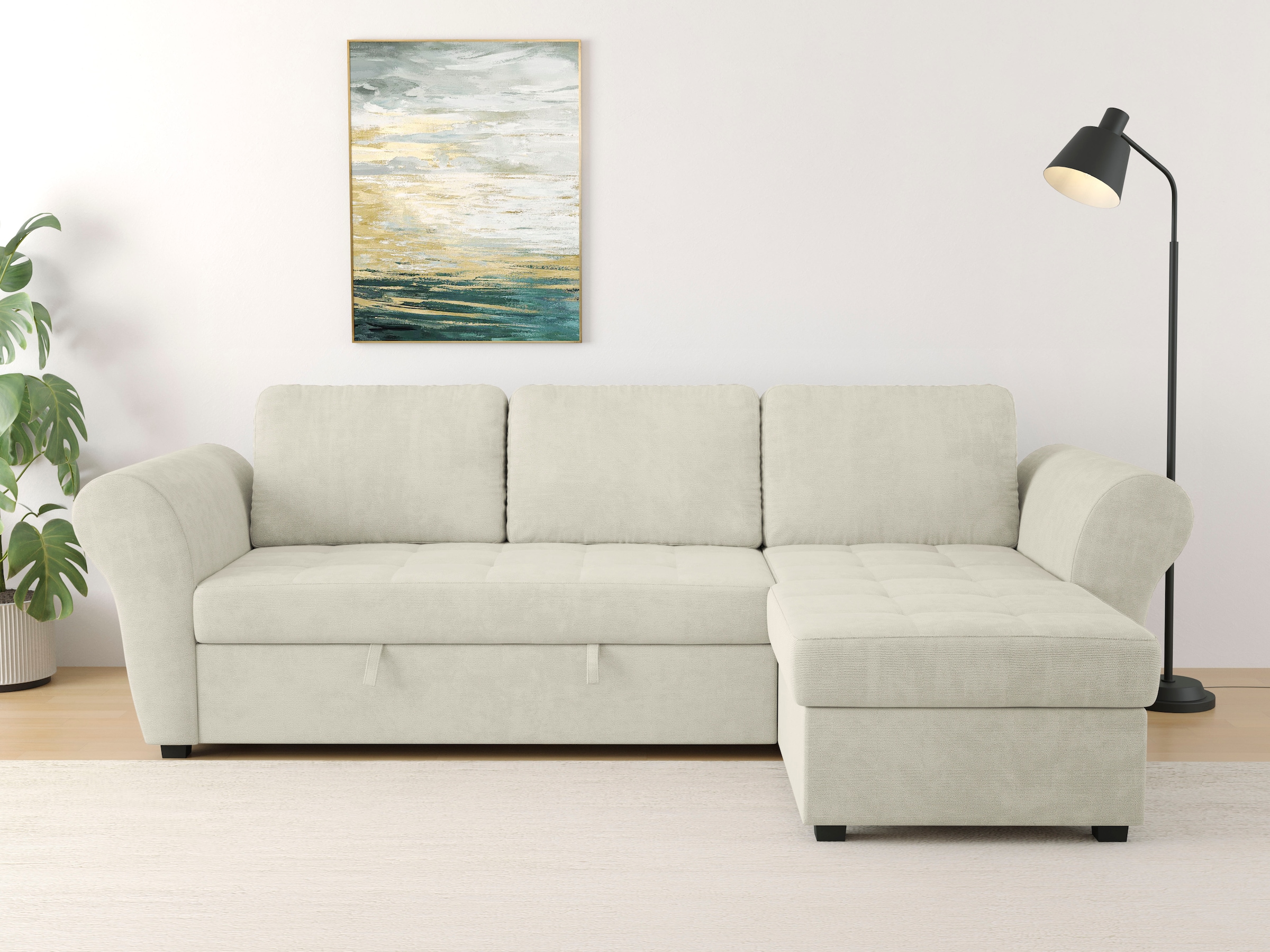 Trends by HG Ecksofa »LASSE, L-Form«, (2 St.), inkl. Schlaffunktion & Bettk günstig online kaufen