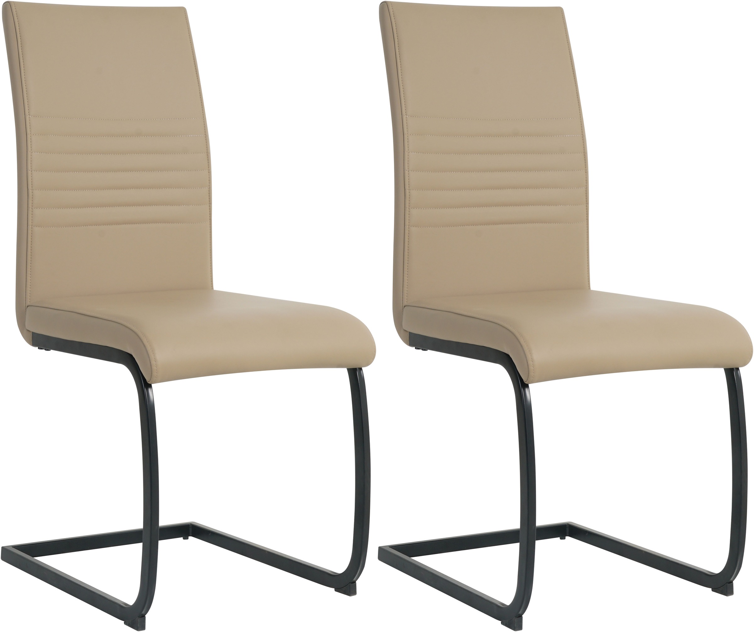 INOSIGN Freischwinger, (Set), 2 St., Kunstleder, mit Wellenunterfederung günstig online kaufen