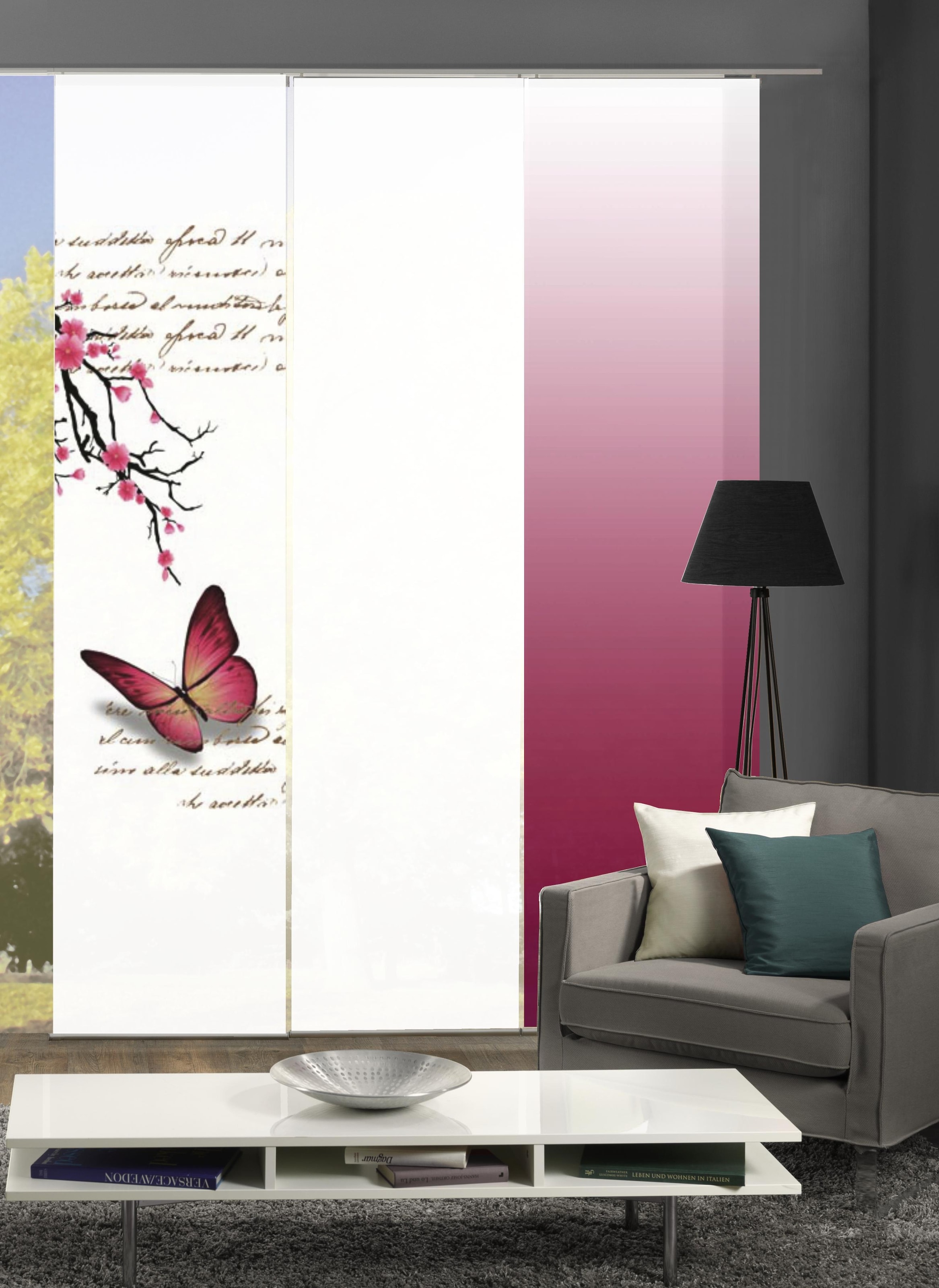 HOME WOHNIDEEN Schiebegardine »BUTTERFLIES«, (3 St.), HxB: 245x60, inkl.... kaufen