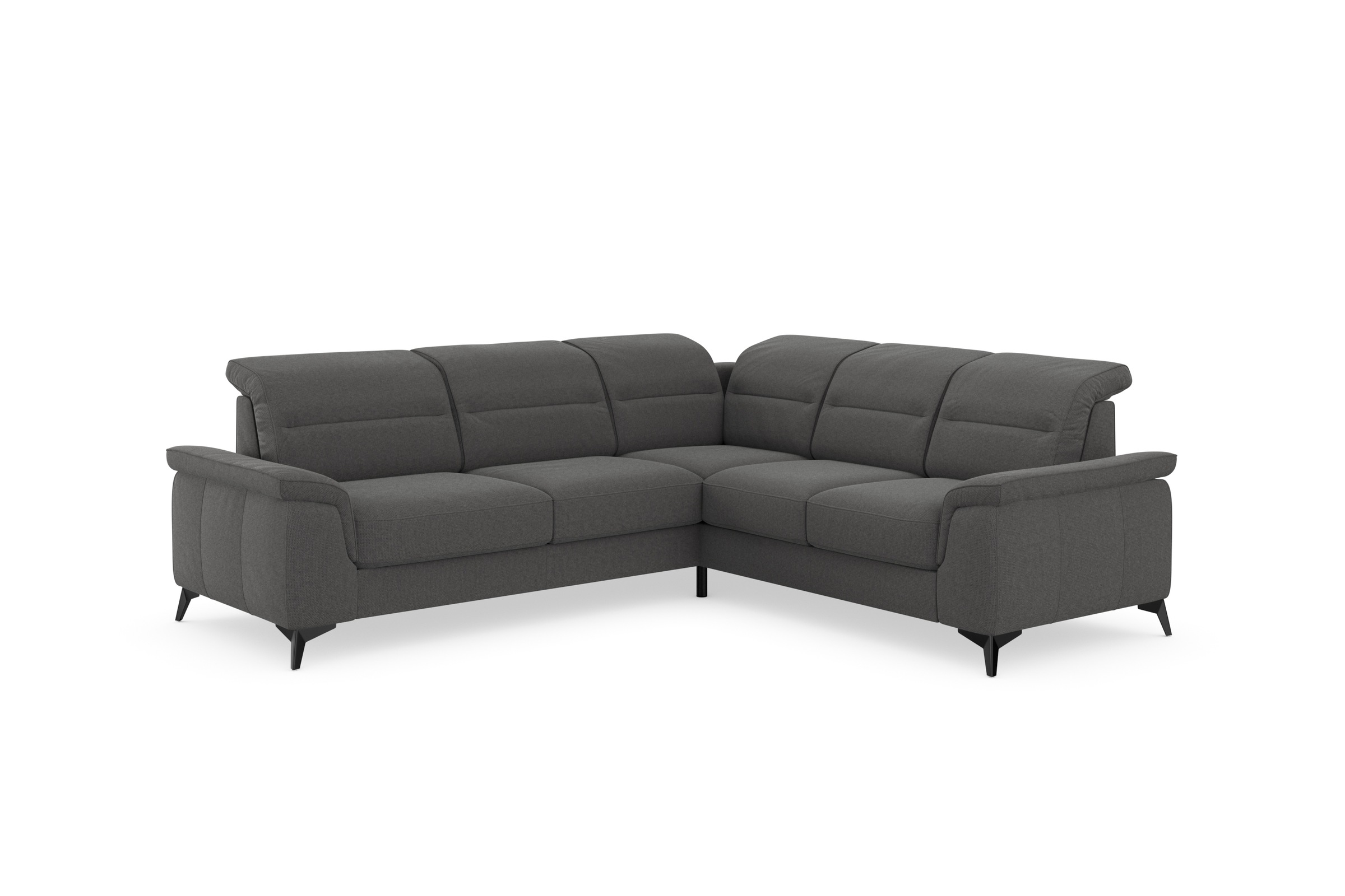 sit&more Ecksofa »Sinatra L-Form«, optinal mit Kopfteilverstellung und Armteilfunktion, Metallfüße
