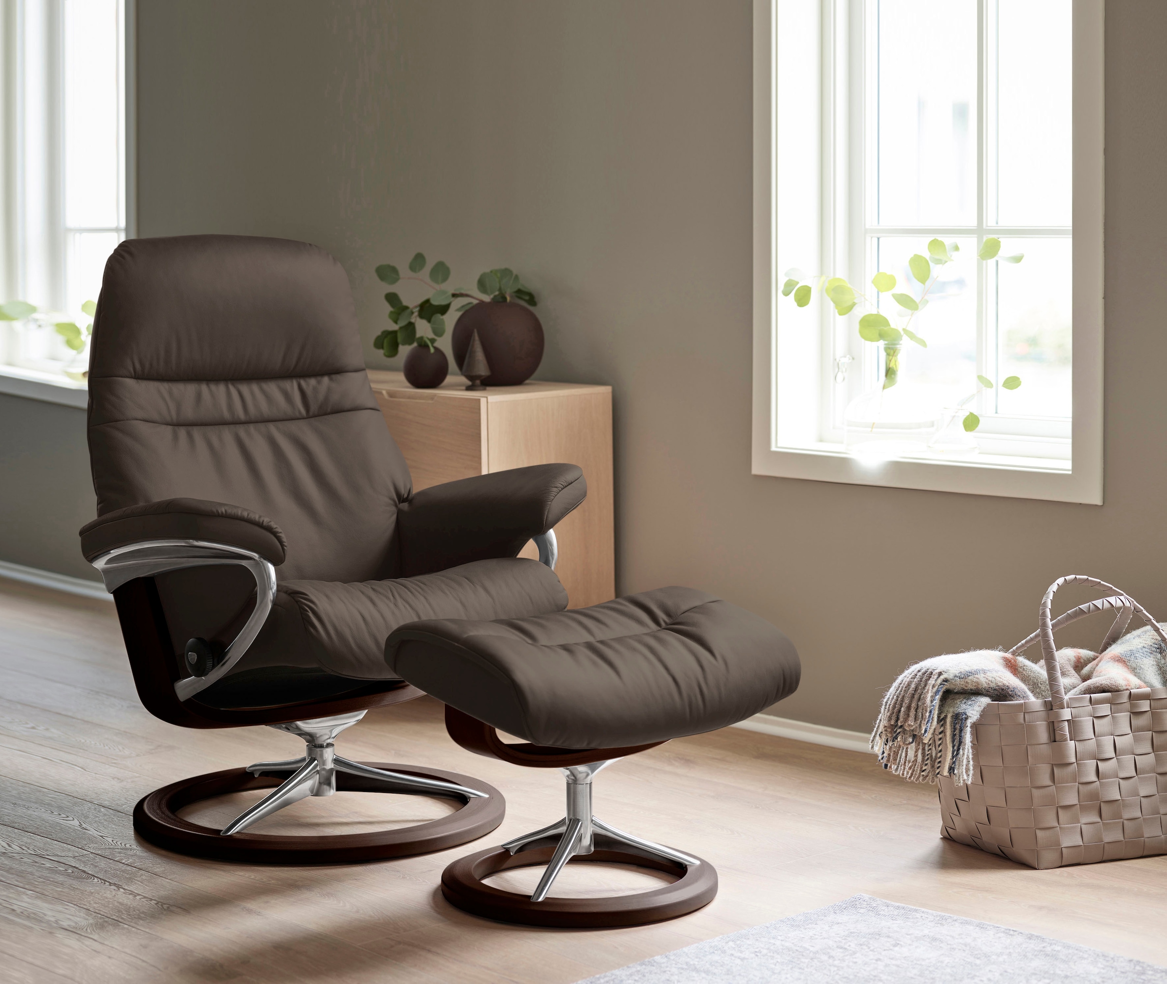 Stressless Relaxsessel "Sunrise", mit Signature Base, Größe S, Gestell Brau günstig online kaufen