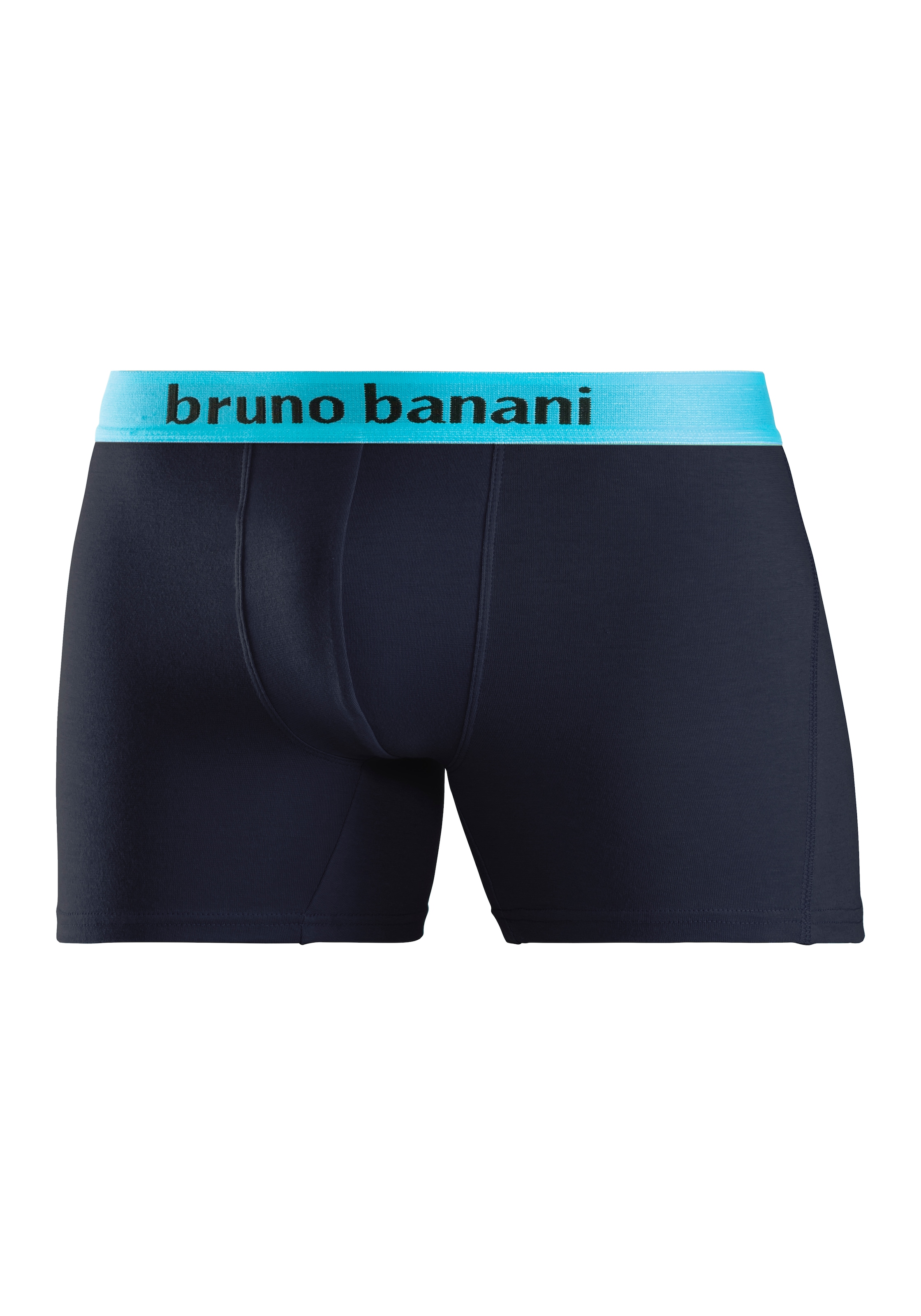 Bruno Banani Langer Boxer »Unterhose für Herren«, (Packung, 4 St.), mit auffälligem Logobund