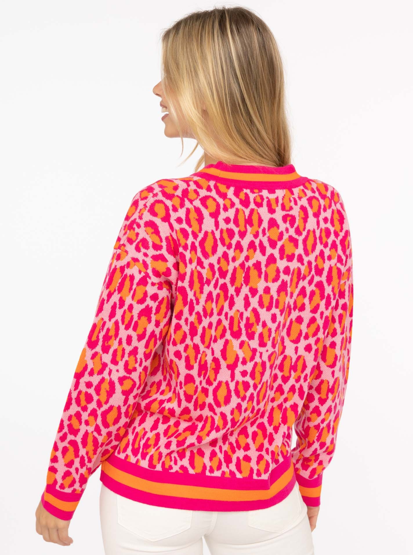 Zwillingsherz Strickjacke »"Leo Streifen"« mit Knöpfen, Leomuster und Streifenbündchen