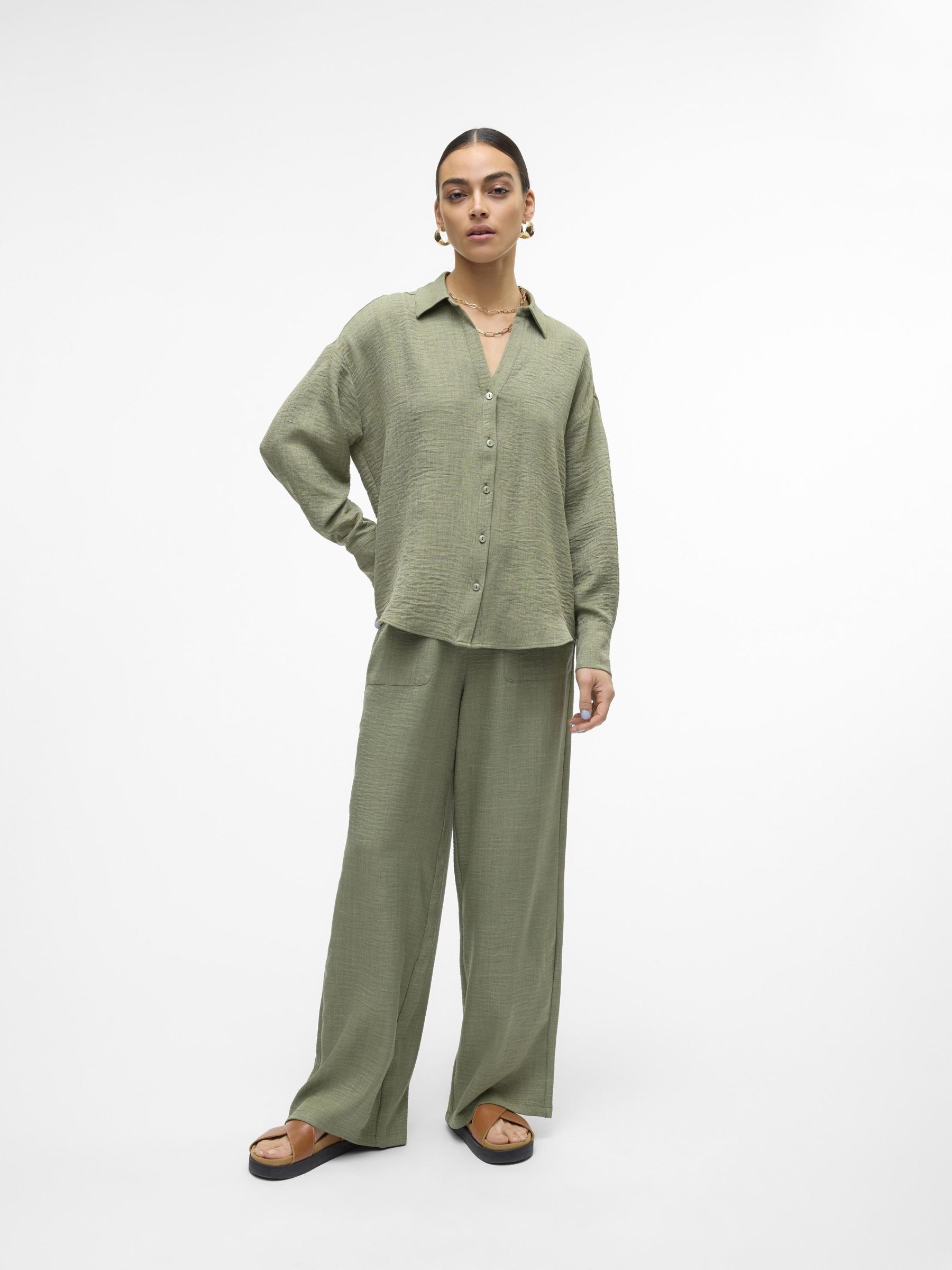 Vero Moda Schlupfhose »VMMELANEY HW LOOSE PANT WVN GA NOOS«, Sommerhose