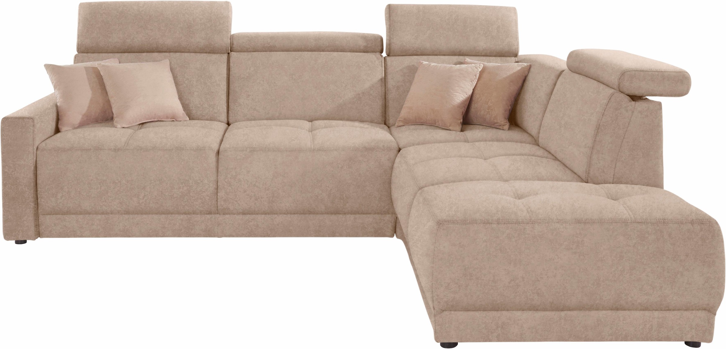DOMO collection Ecksofa »Ava, moderne Sitzheftung mit toller Doppelnaht, ko günstig online kaufen