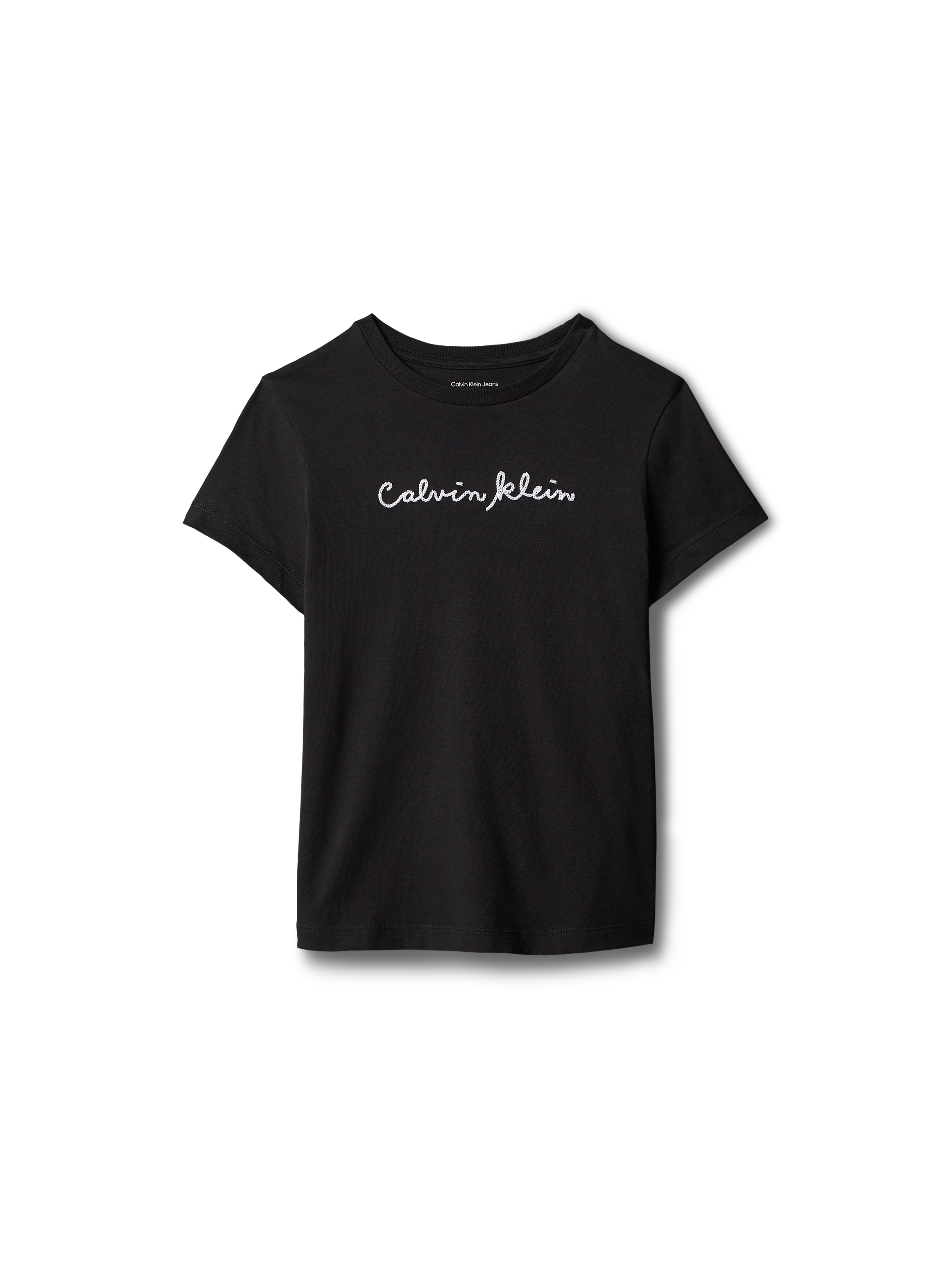 Calvin Klein Jeans T-Shirt Rundhalsausschnitt, Slim Fit, reine Baumwolle