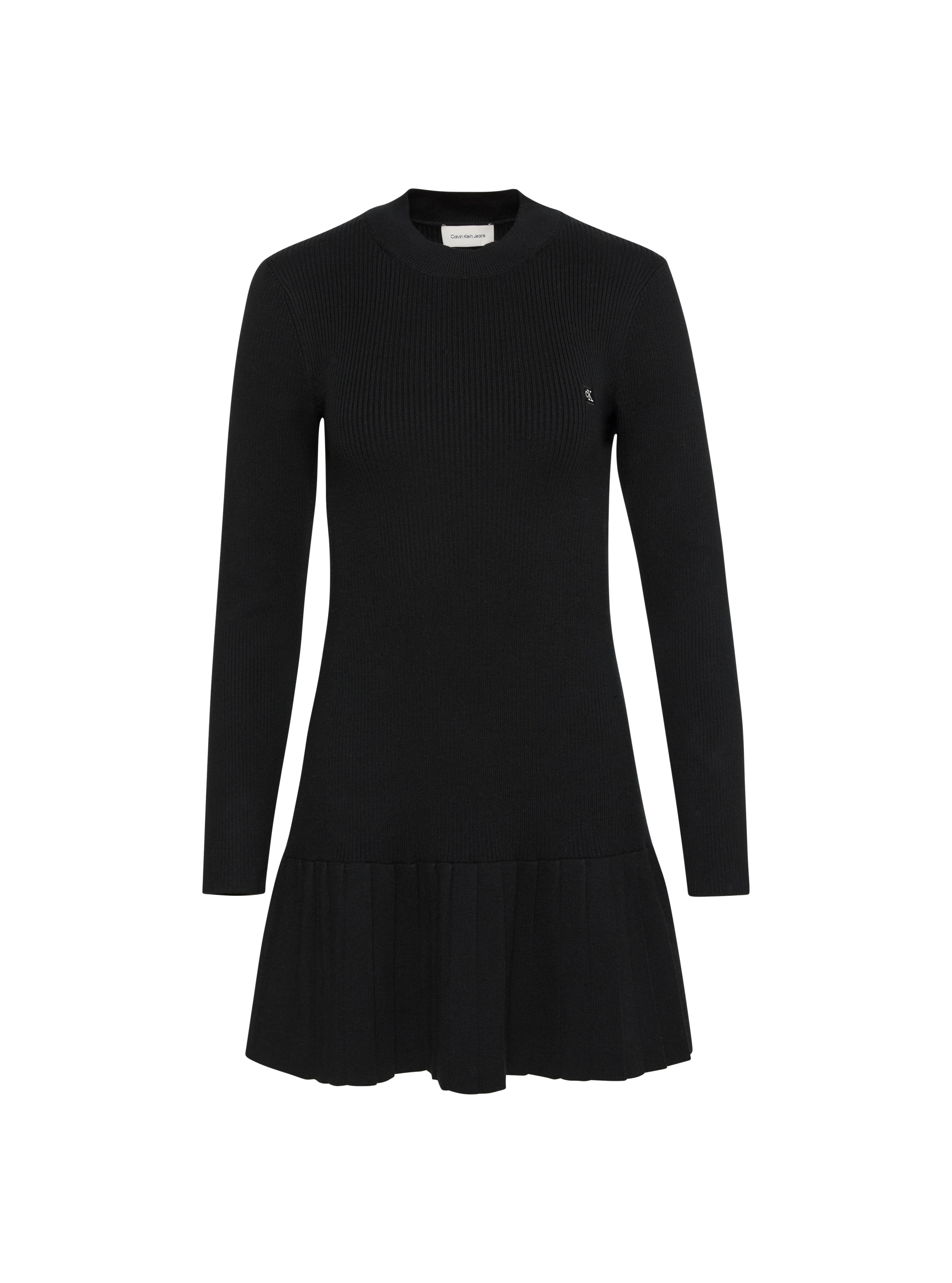 Calvin Klein Minikleid »MOCKNECK MINIDRESS« Ohne Tasche Regular fit mit Falten
