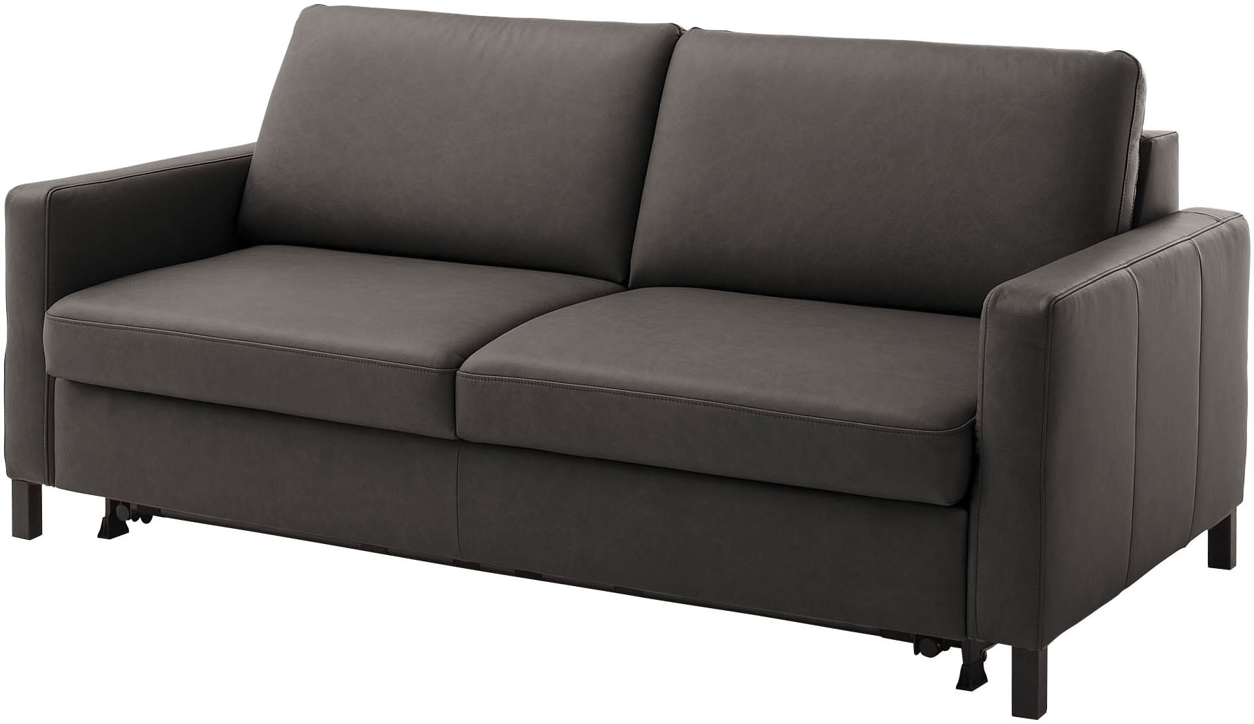 Home affaire Schlafsofa »Calestra, Lederbezug, 2,5-Sitzer mit Kaltschaummatratze, Breite 188 cm« Längsschläfer mit echter Dauerschläferfunktion & flexibel stellbar