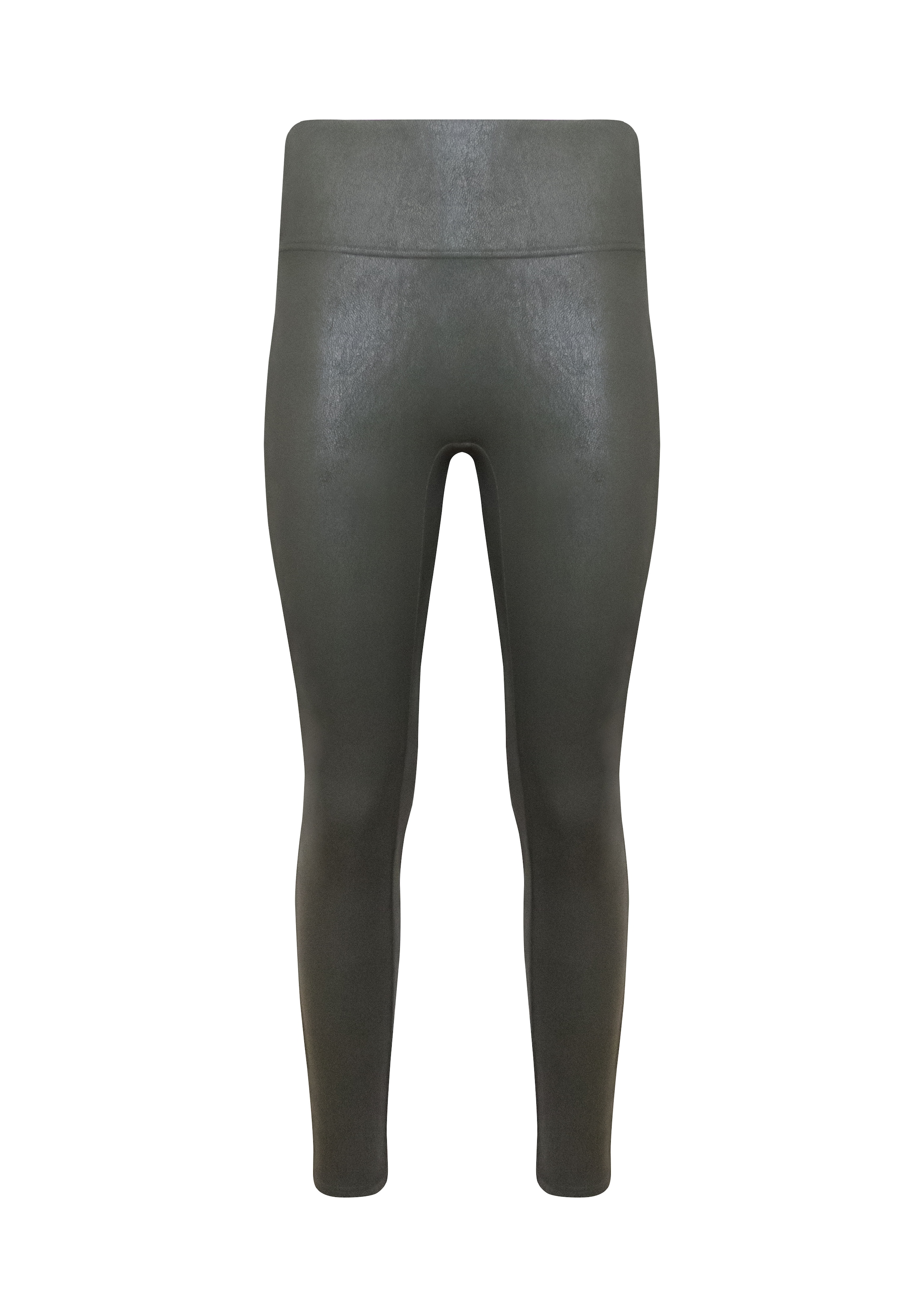 MAGIC Bodyfashion Leggings »Leather Look Legging«, hoch tailliertes Design, keine vordere Mittelnaht