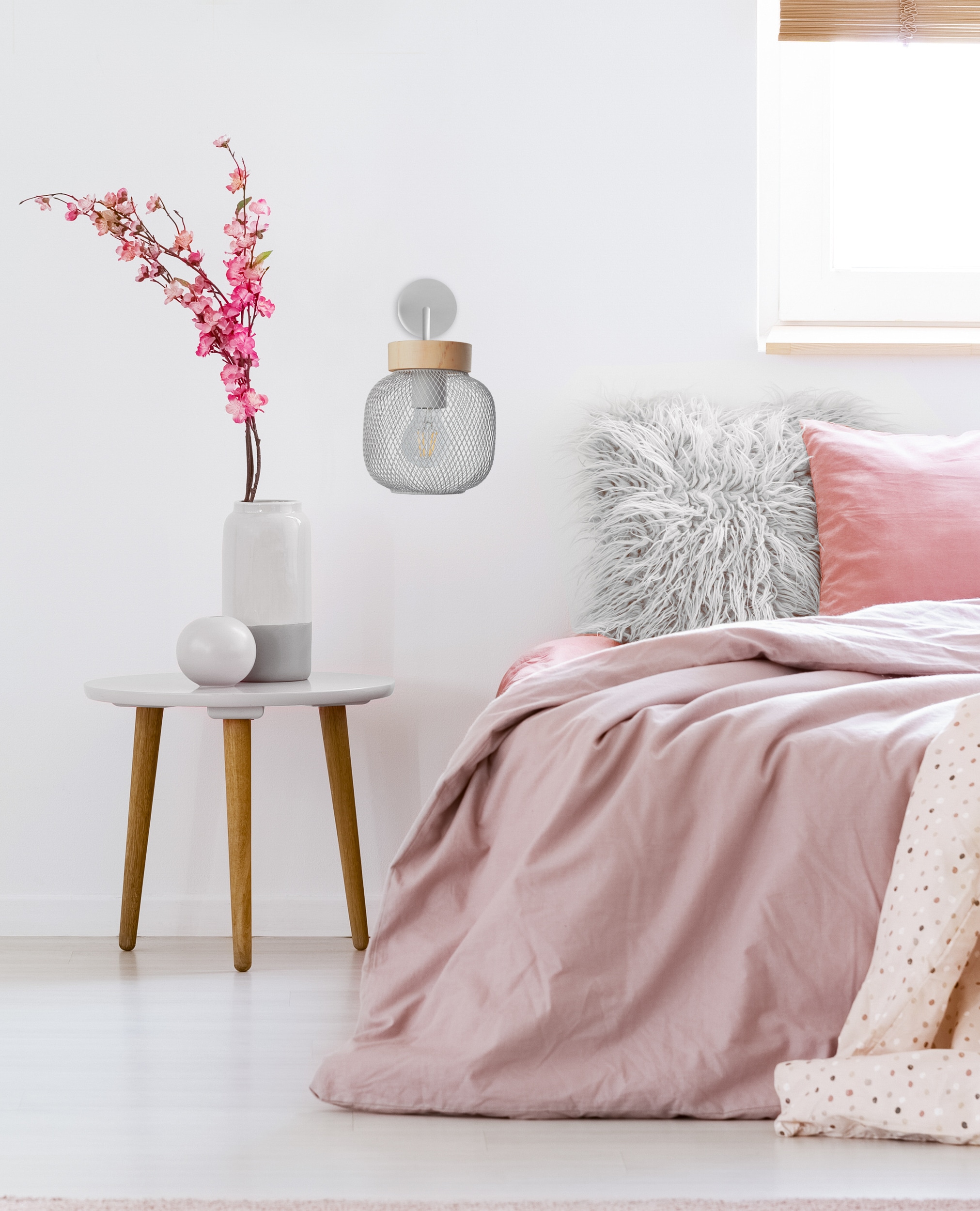 Brilliant Wandleuchte »Giada«, 1 flammig, Leuchtmittel E27 | ohne Leuchtmittel, Wandlampe, Höhe 26,5 cm, 1x E27, Metall/Holz