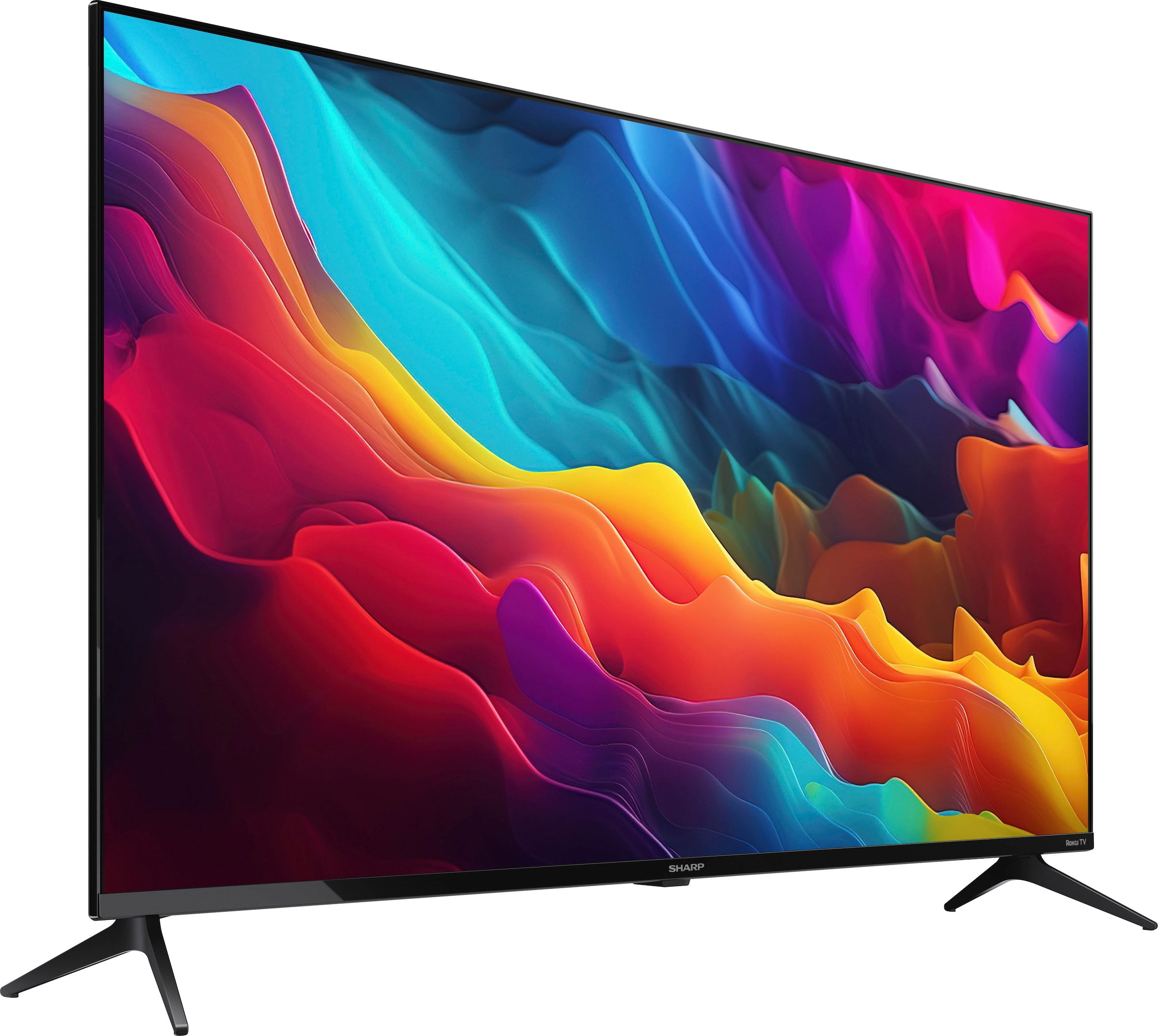 Sharp LED-Fernseher »4T-C43FJx«, 108 cm/43 Smart-TV, in Rahmenlos, Ultra HDR10, Dolby HD, TV Deutschland verfügbar, 4K nur Digital Zoll, Raten Roku auf kaufen