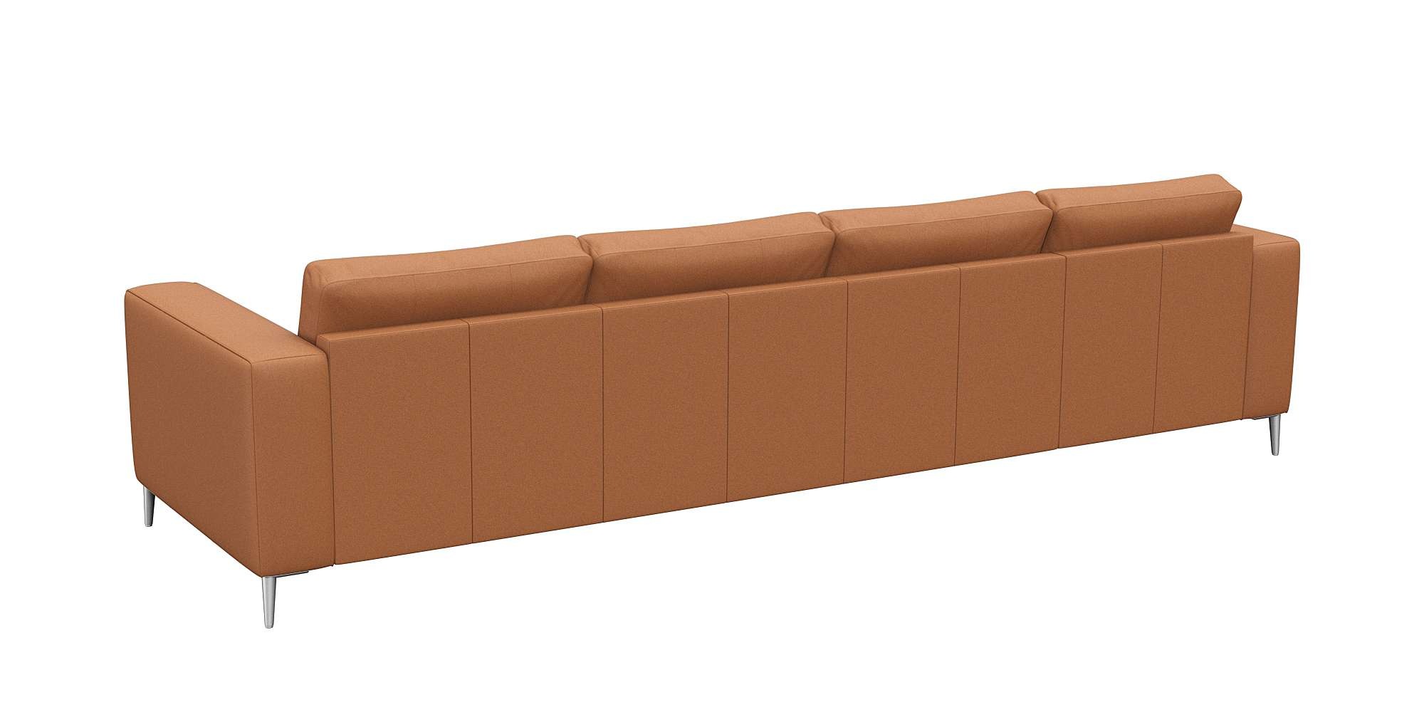 FLEXLUX Ecksofa »Fiore, super Sitzkomfort durch Kaltschaum im Sitz, L-Form«, breite Armlehnen, Füße Alu