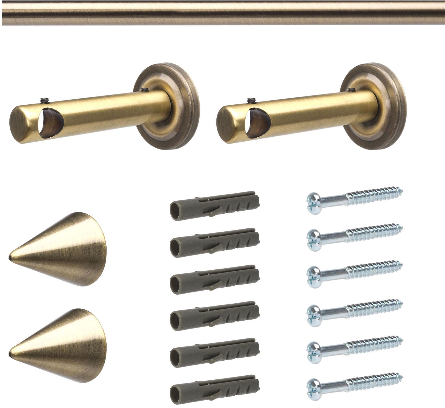 Liedeco Gardinenstange Ø 12 mm 1 läufig-läufig Fixmaß günstig online kaufen