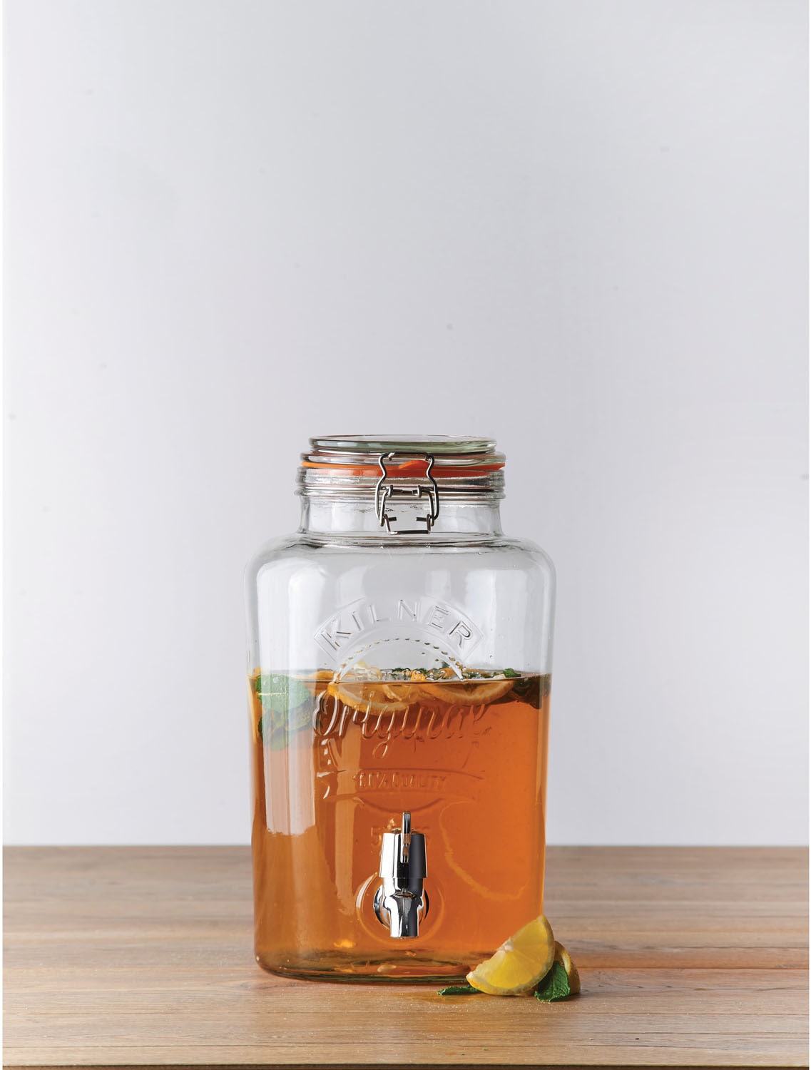 KILNER Getränkespender »ROUND«, für gekühlte Getränke mit leichtgängigem Zapfhahn, 5 Liter