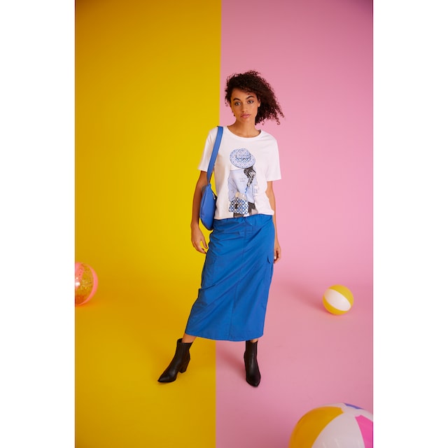 Aniston CASUAL T-Shirt, mit silberfarbenem Folienprint verzierter  Frontdruck - NEUE KOLLEKTION online kaufen