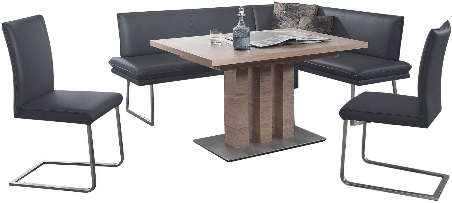 K+W Komfort & Wohnen Essgruppe »Santos III« 4 Stk. tlg. gepolsterte Eckbank günstig online kaufen