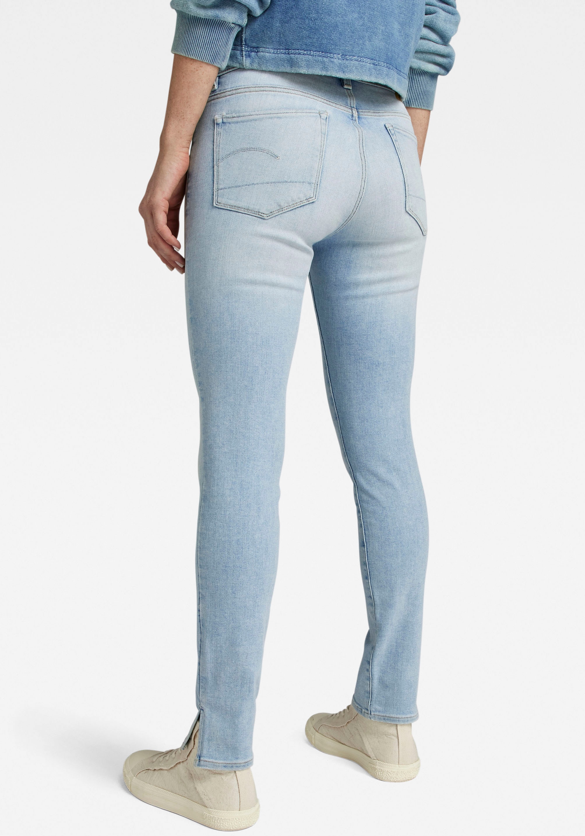 G-STAR Skinny-fit-Jeans »3301 Skinny Split«, mit Schlitz am Saum