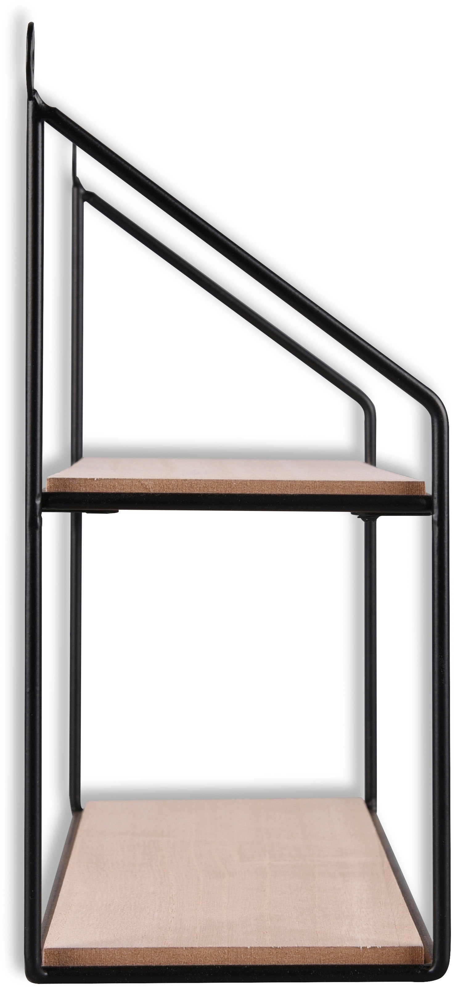 MIRRORS AND MORE Wandregal »Belina«, (1 St.), Kombination aus Holz und Metall