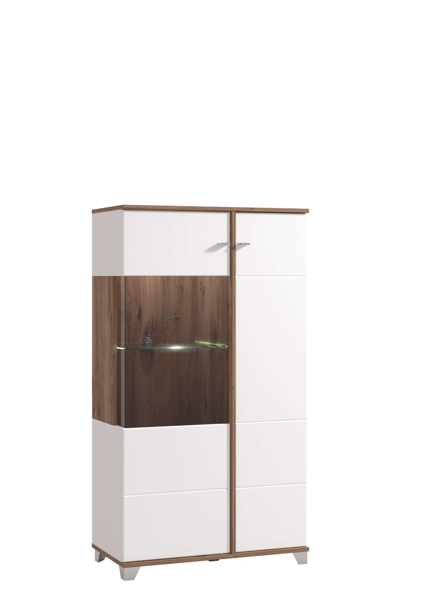 INOSIGN Highboard »Burgundy Sideboard, Stauraumschrank, Anrichte, Hochschrank, B93cm«, Hochglanzfronten und eine Innenausstattung in Flagstaff Eiche