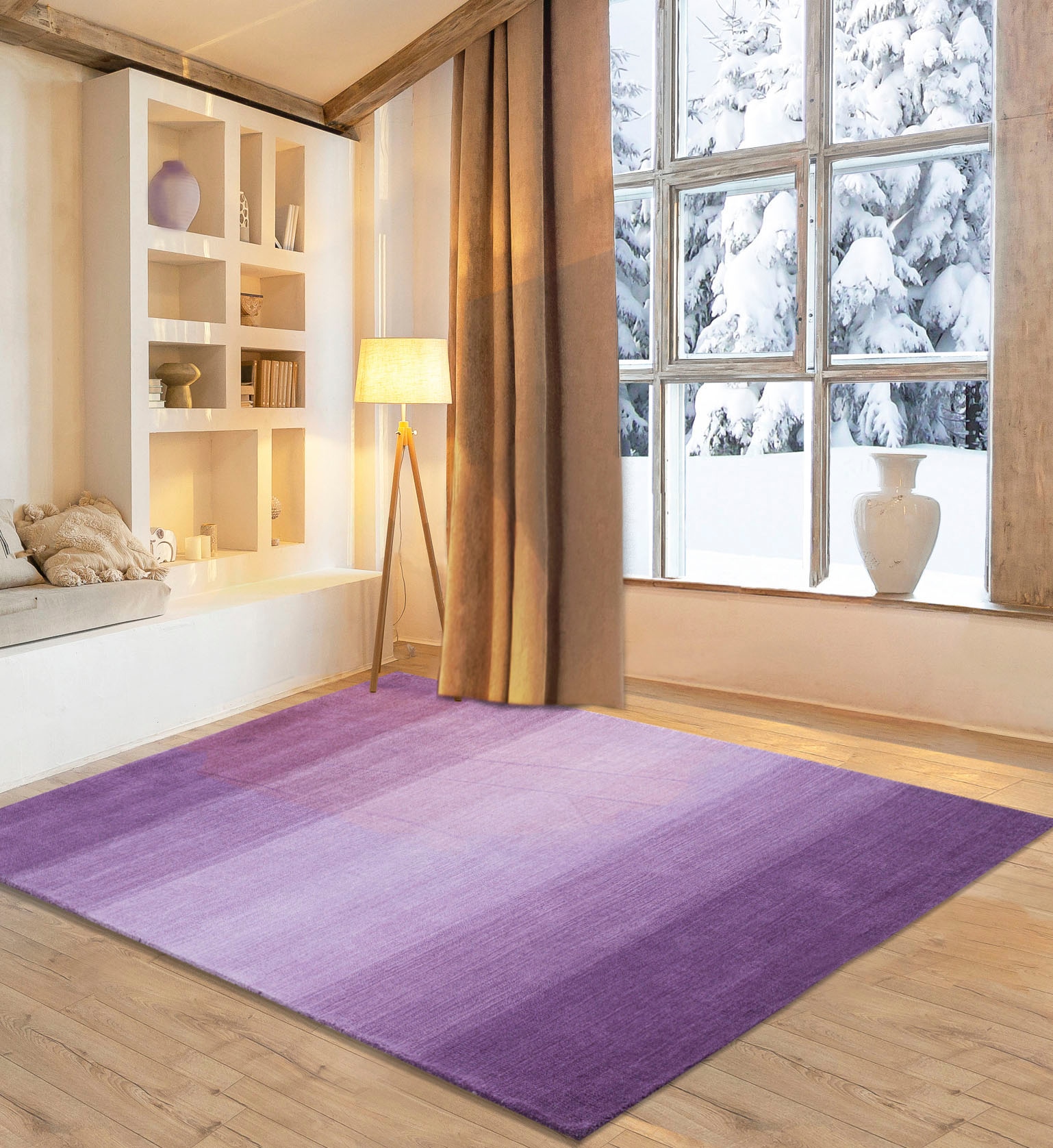 OTTO home Wollteppich "Lessach" rechteckig 14 mm Höhe Handweb Teppich, mit günstig online kaufen