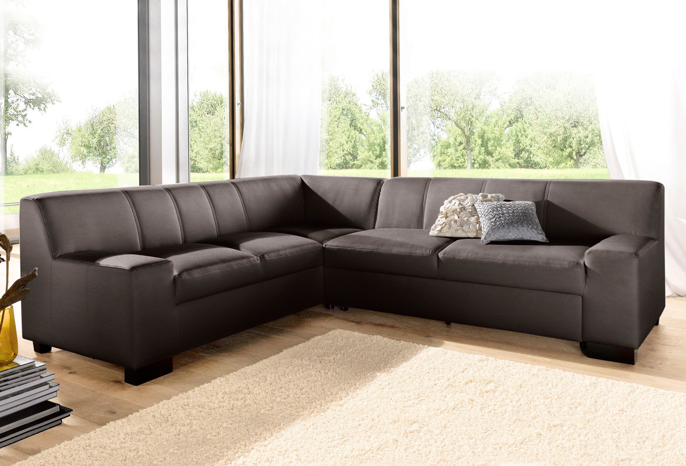 DOMO collection Ecksofa »Norma, moderne Armlehnen, zeitlos und elegant, Bre günstig online kaufen