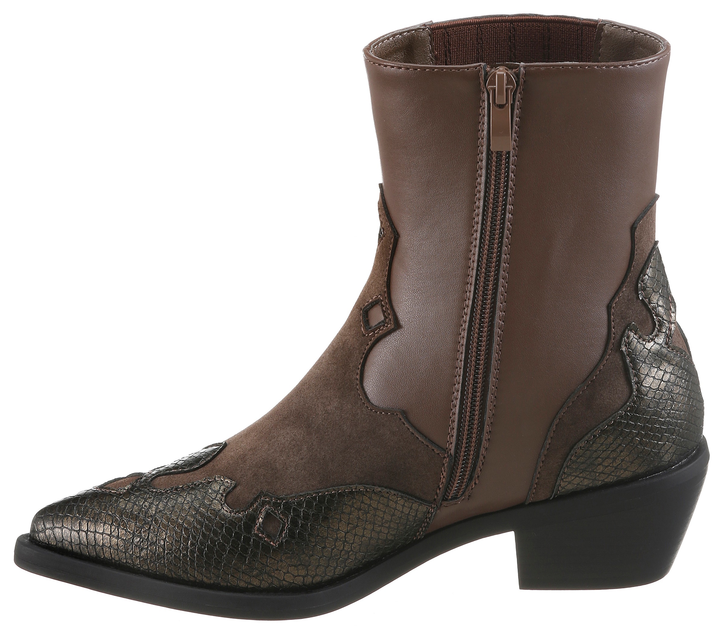 Aniston SHOES Westernstiefelette  Cowboystiefelette mit Stretch - NEUE KOLLEKTION
