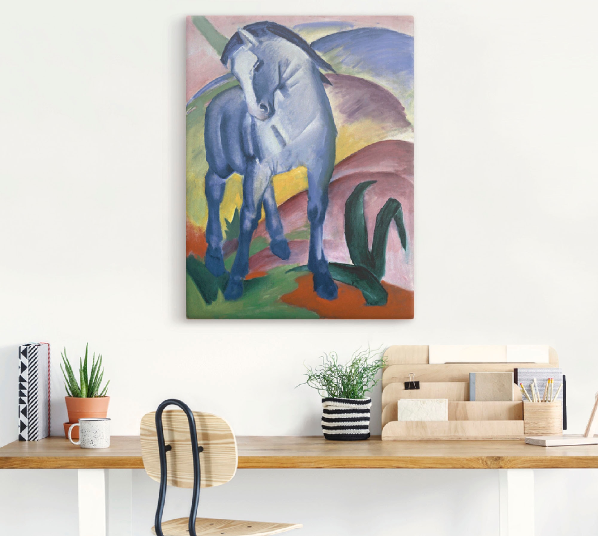 Artland Wandbild »Blaues Pferd I. 1911.«, Haustiere, (1 St.), als Alubild, Outdoorbild, Leinwandbild, Poster, Wandaufkleber