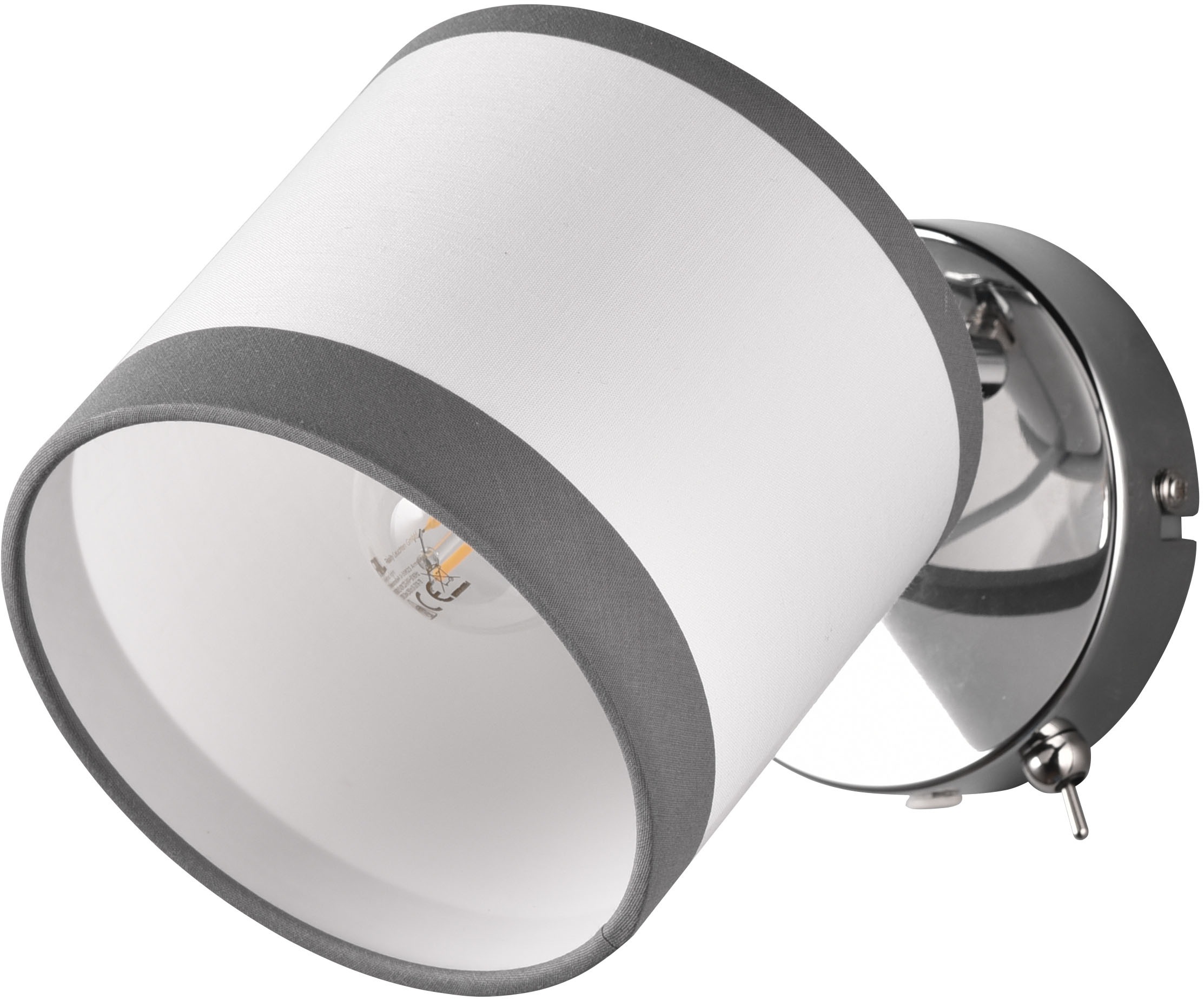 REALITY Leuchten Deckenstrahler »DAVOS, Deckenlampe mit Stoffschirm exkl 2x günstig online kaufen
