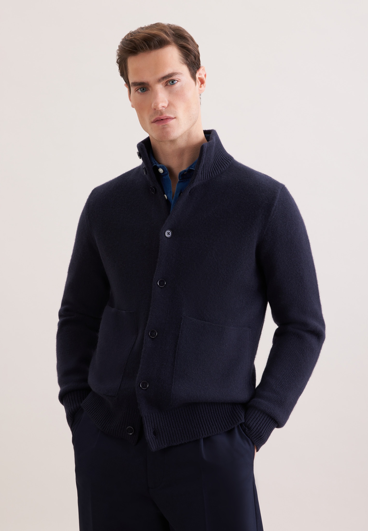 seidensticker Strickjacke 1/1 Kragen