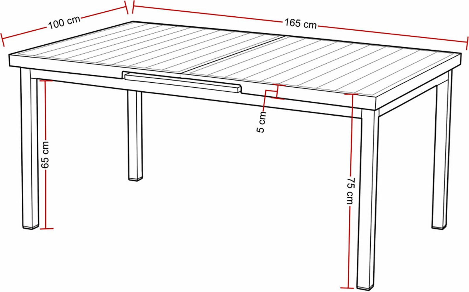 Destiny Garten-Essgruppe »LIMONE IMOLA« Set, 5 tlg. Essgruppe 4 Se + Tisch ausziehbar, 165/215x100cm, grau
