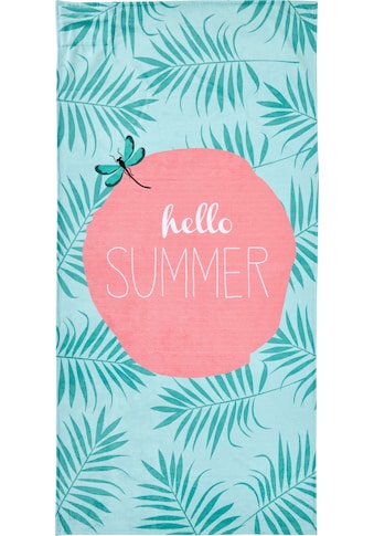 done.® Strandtuch »Hello Summer«, (1 St.), Badetuch, gemustert & mit Schriftzug, mit... kaufen