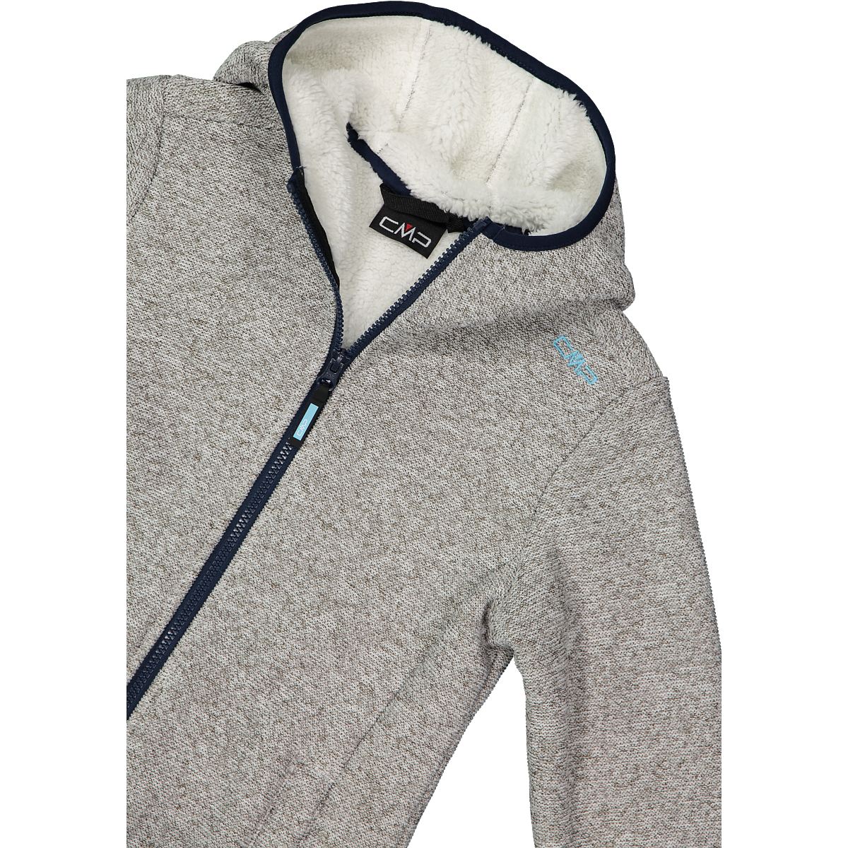 CMP Strickfleecejacke 1 Stk. tlg. mit fester Kapuze, aus Polyester, sportlicher Stil