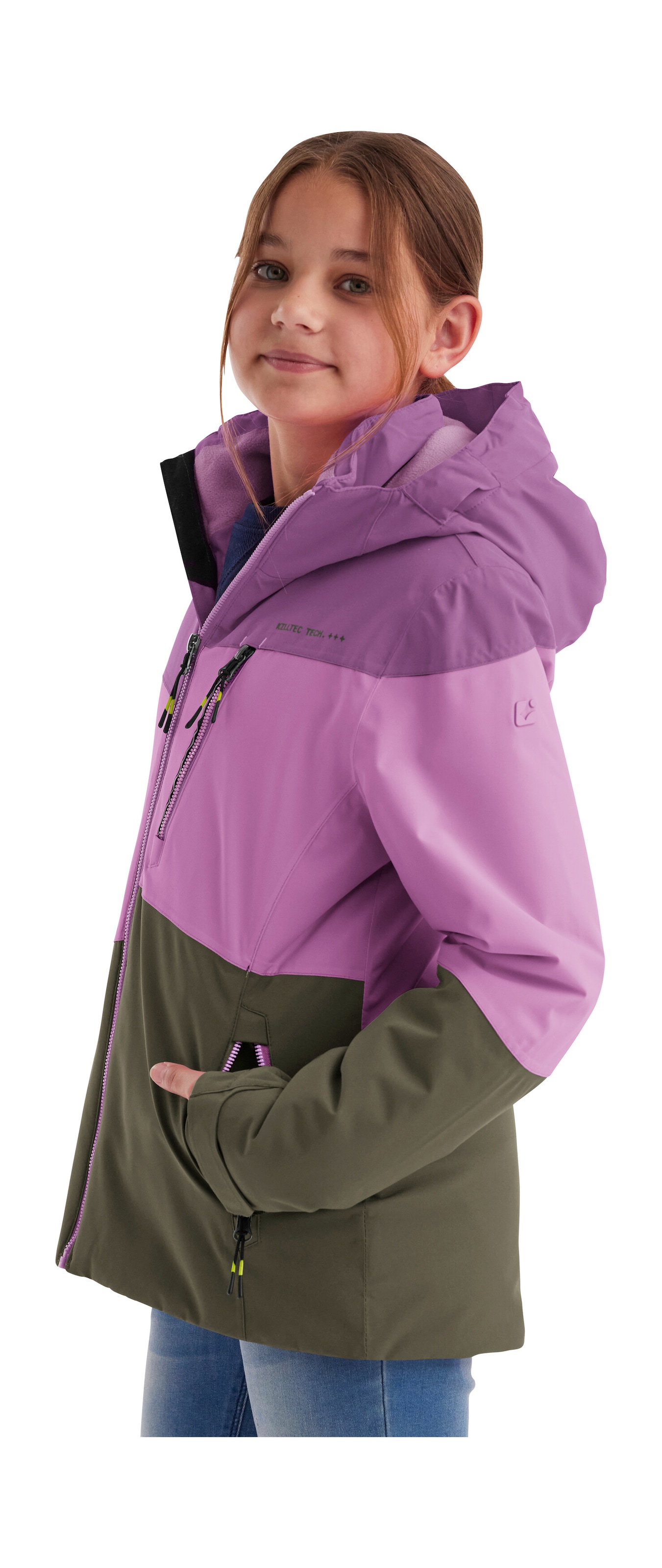 Killtec Outdoorjacke »KOW 170 GRLS JCKT«, Funktionsjacke mit Kapuze und Schneefang, wasserdicht