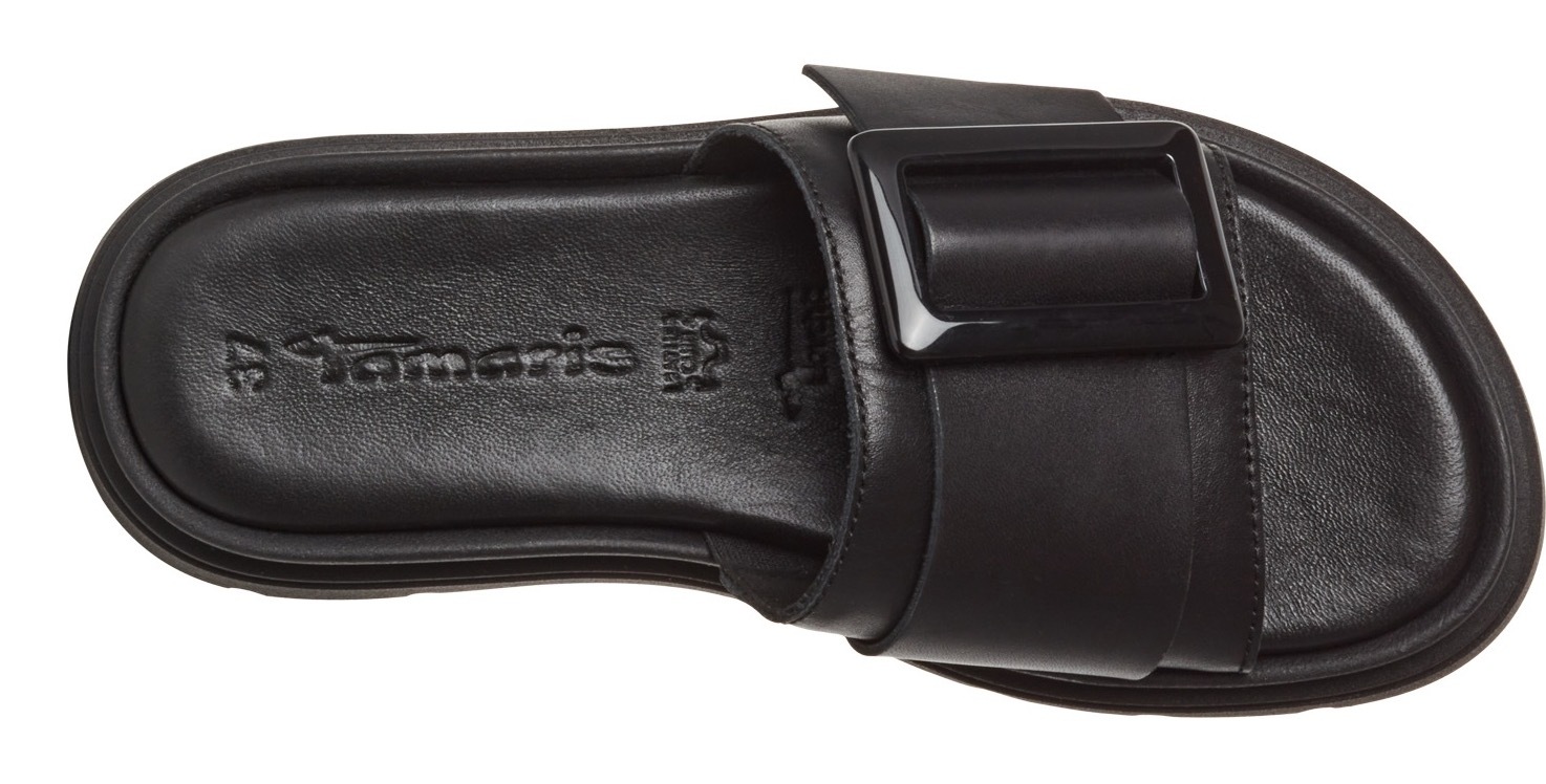 Tamaris Pantolette, Plateau, Sommerschuh mit modischer Zierschnalle