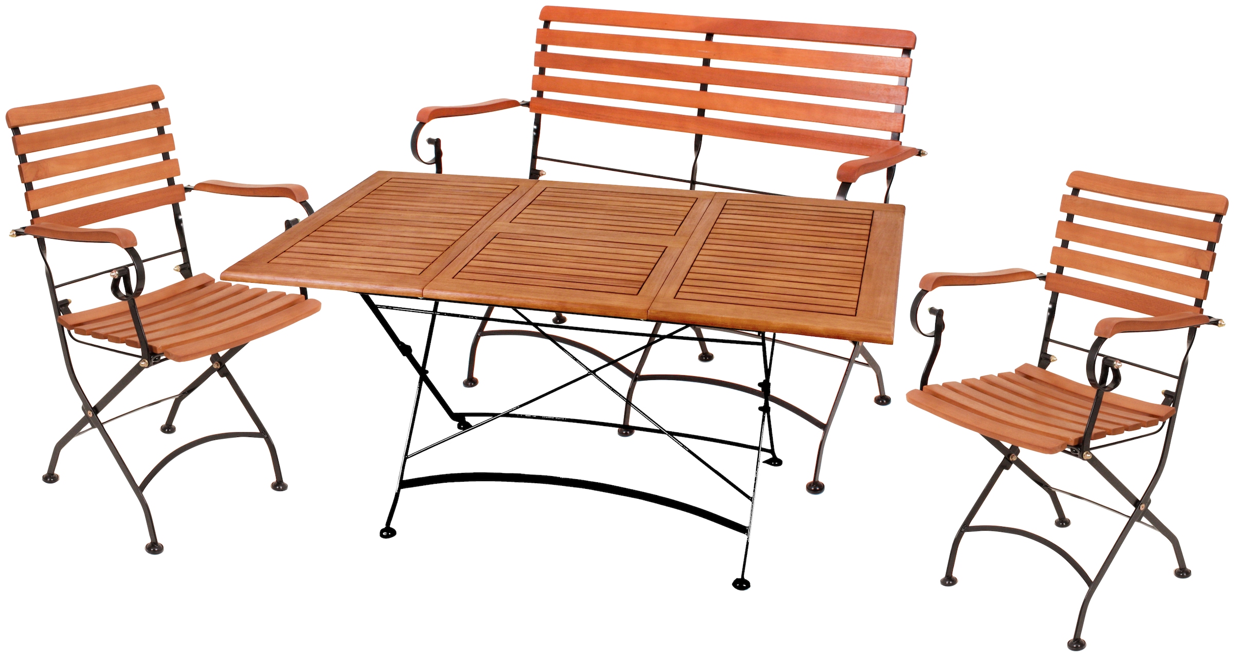 Garden Pleasure Garten-Essgruppe »WIEN« 4 Stk. tlg. mit praktischer Klappfu günstig online kaufen