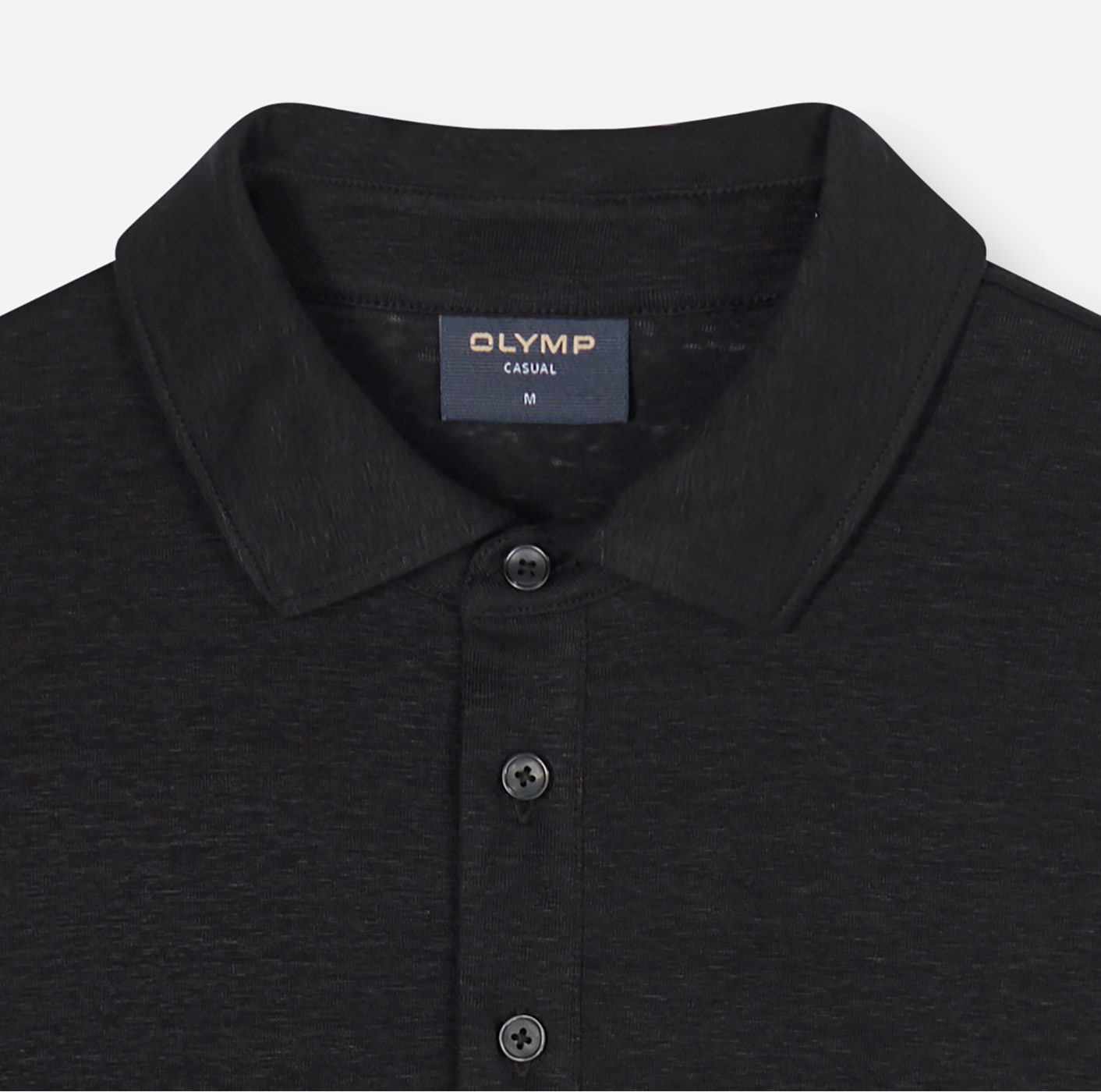 OLYMP Poloshirt aus hochwertigem Leinen, unifarben