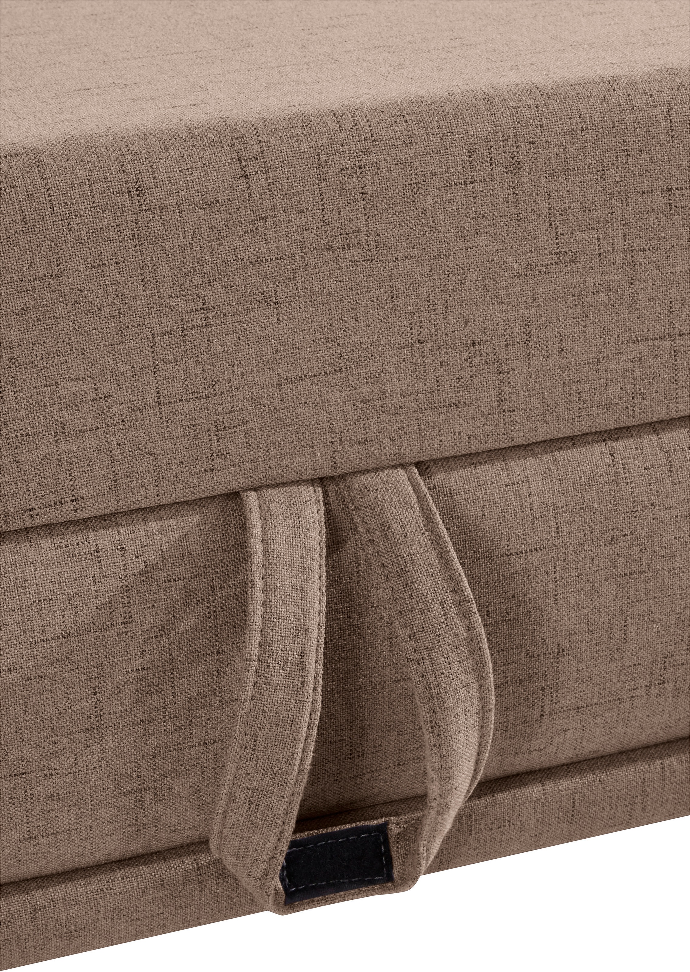 Places of Style Wohnlandschaft »Costello U-Form, mit Sitztiefenverstellung, Armteilverstellung und«, 3 Nierenkissen, optional Bettfunktion und Bettkasten