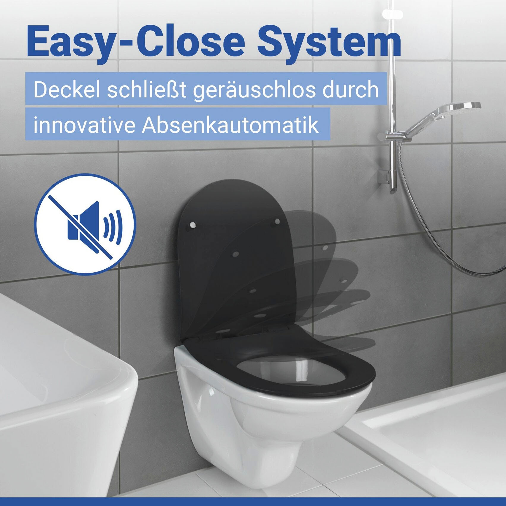 WENKO WC-Sitz »Sedilo matt Schwarz« 1 Stk. tlg. aus Duroplast, mit Absenkautomatik