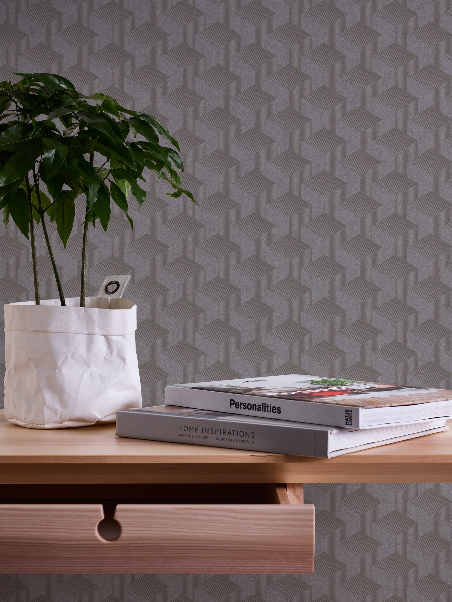 A.S. Création Vliestapete »Schlichte 3D-Tapete«, matt-gemustert-neutral, Grafiktapete 3D-Effekt Tapeten Wohnzimmer Schlafzimmer Küche modern