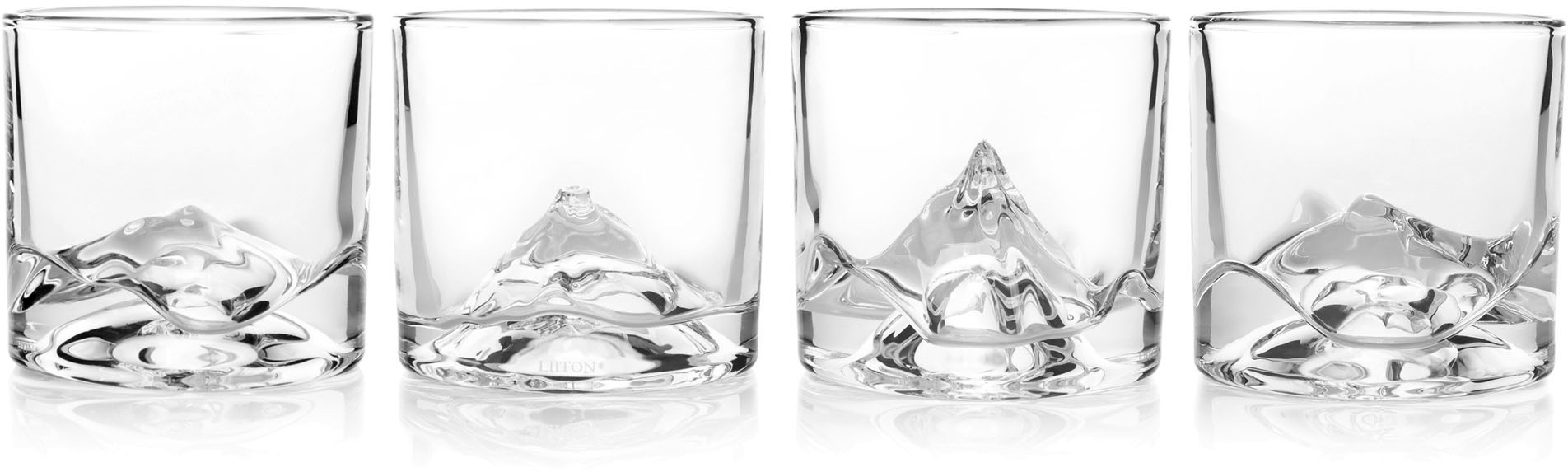 LIITON Whiskyglas »The Peaks«, (Set, 4 tlg.), dicker Glasboden als Bergmoti günstig online kaufen