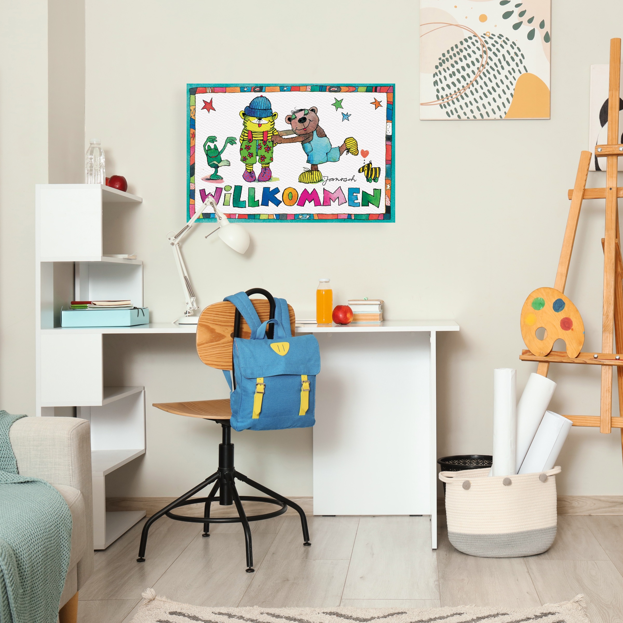 LuckyLinde Leinwandbild »Der kleine Tiger und der kleine Bär - Willkommen« günstig online kaufen