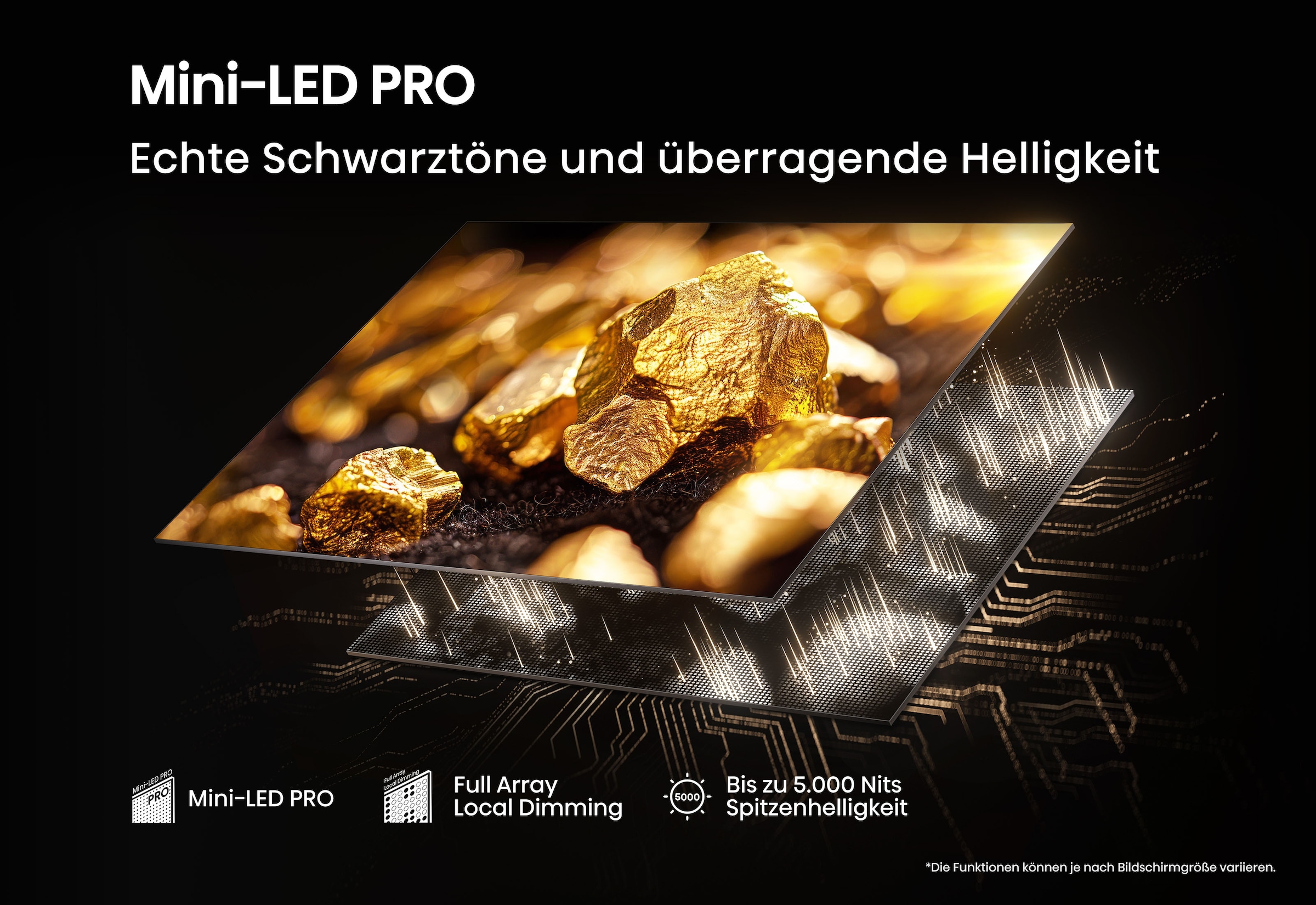 Hisense QLED Mini LED-Fernseher »75U8Q« 189 cm/75 ″ Smart-TV 4K UHD MiniLED Smart TV