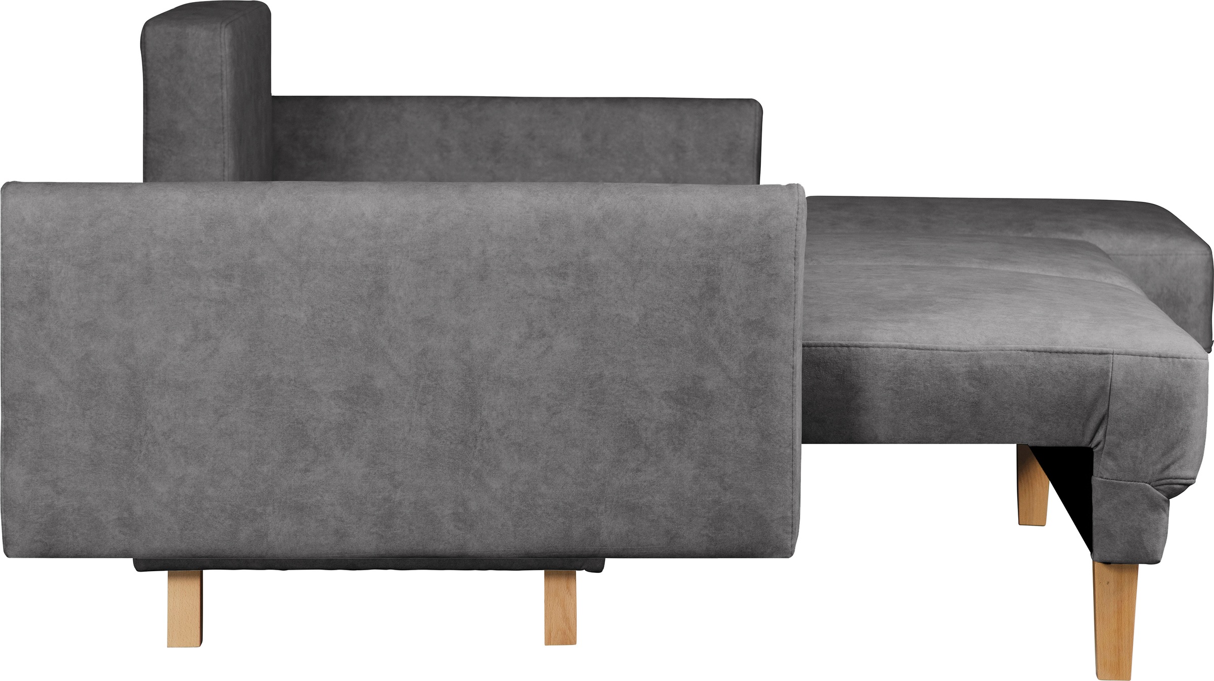 Home affaire Ecksofa »TRIPLO optionale Schlafsofa mit Bettkasten, Maße B/T/H: 234/164/89 cm«, L-Form wahlweise mit Bettfunktion - Liegefläche 132x210 cm