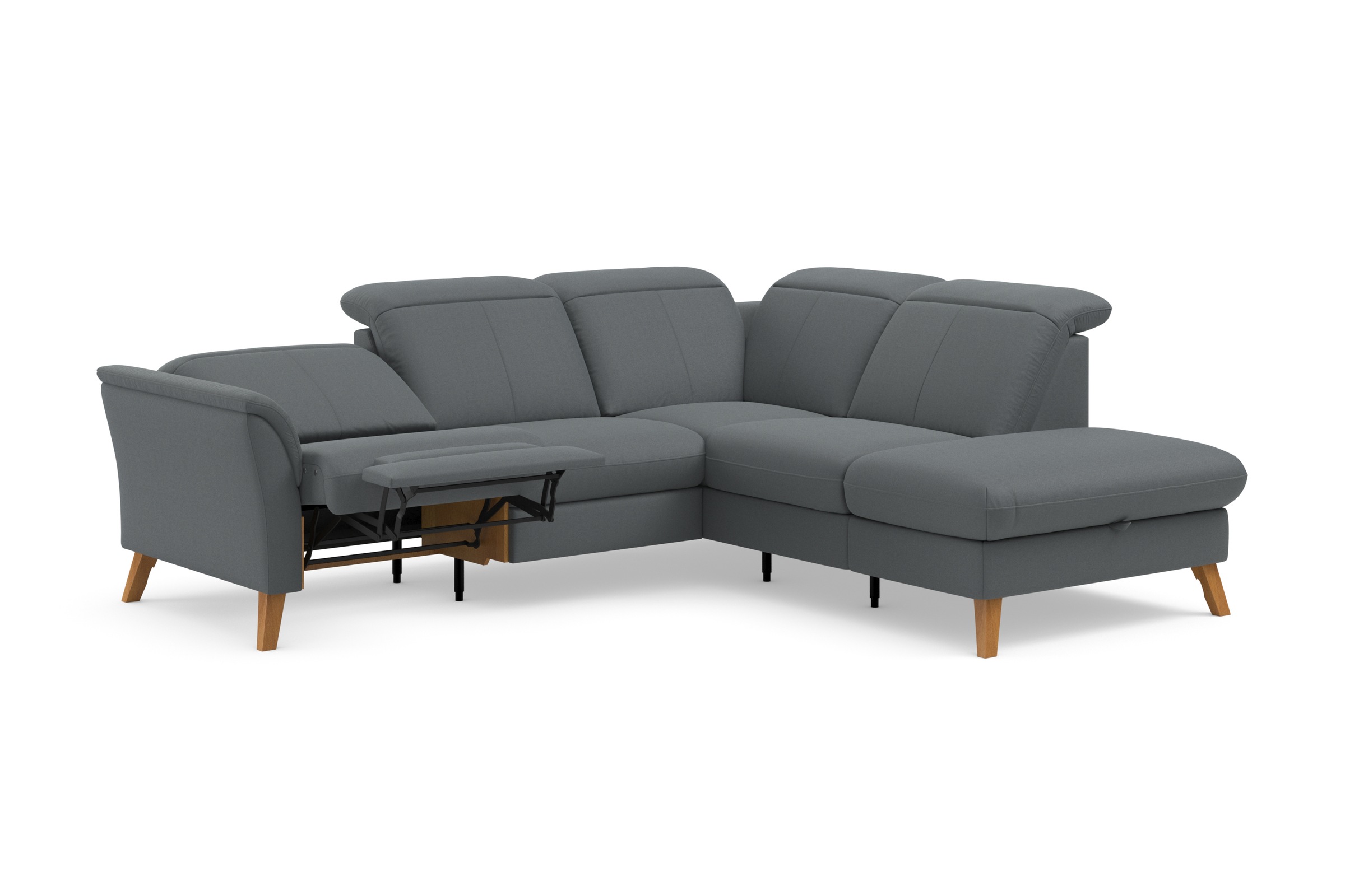sit&more Ecksofa »Romero L-Form«, wahlweise mit oder ohne TV-Funktion, Bettfunktion, Bettkasten