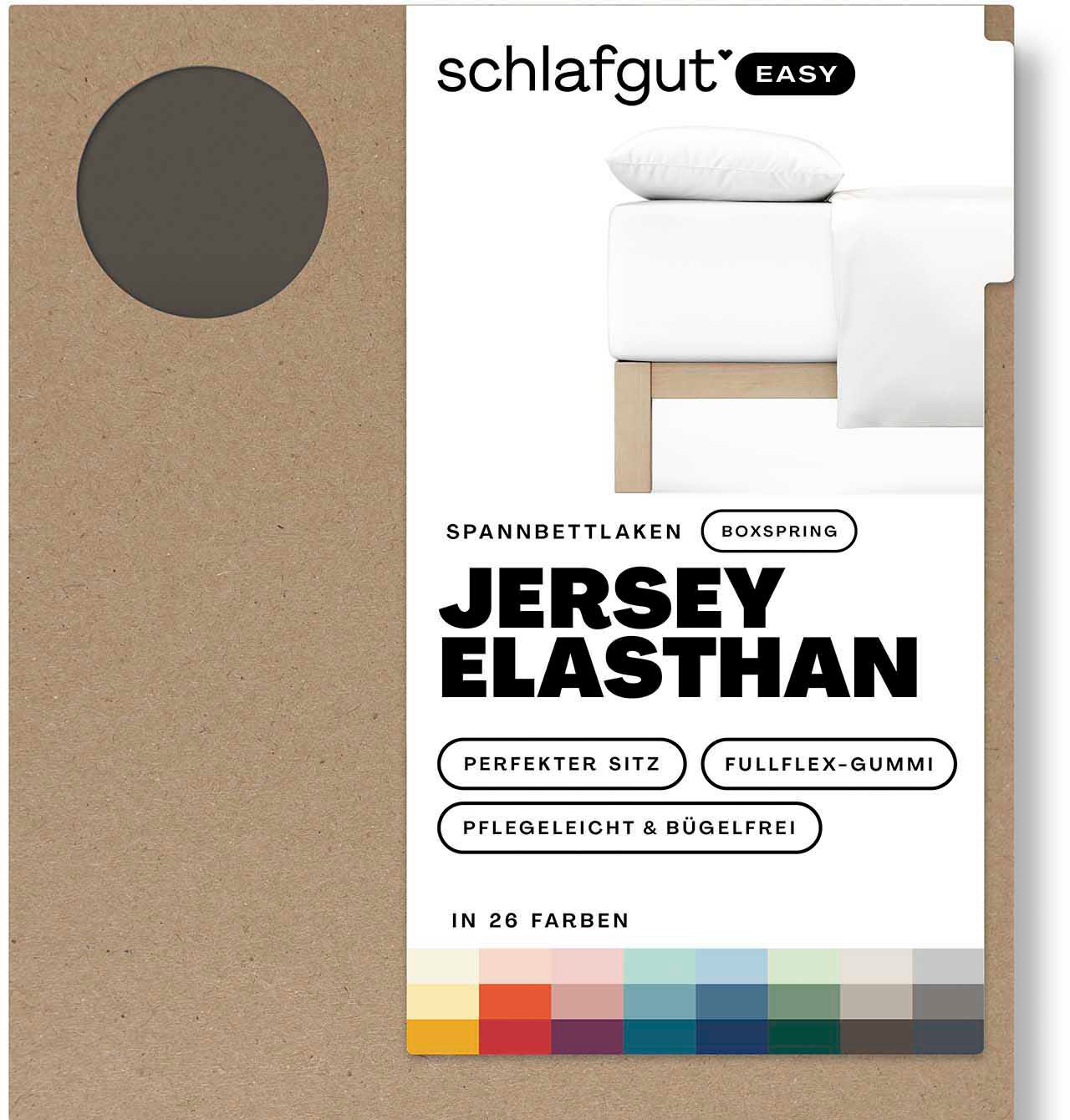 Schlafgut Spannbettlaken »EASY Jersey Elasthan Boxspring«, MADE IN GREEN by OEKO-TEX®