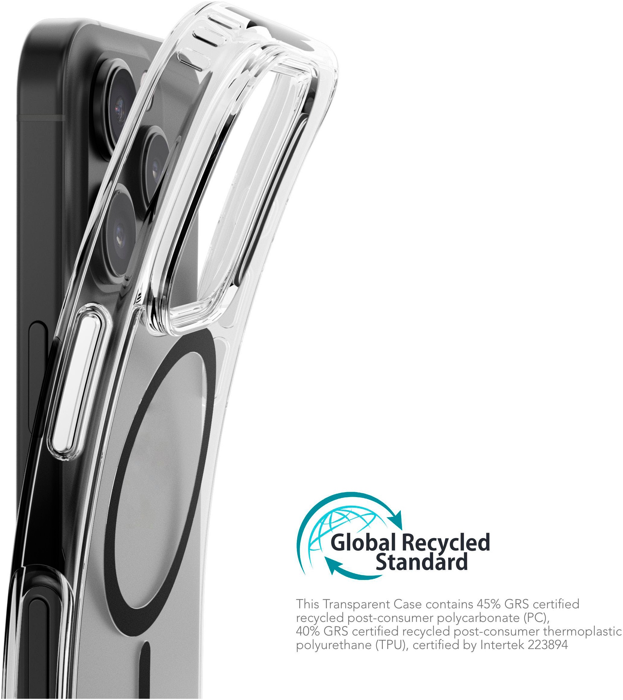 VONMÄHLEN Smartphone-Hülle »iPhone 16 Pro, Transparent Case - Schutzhülle,Black«
