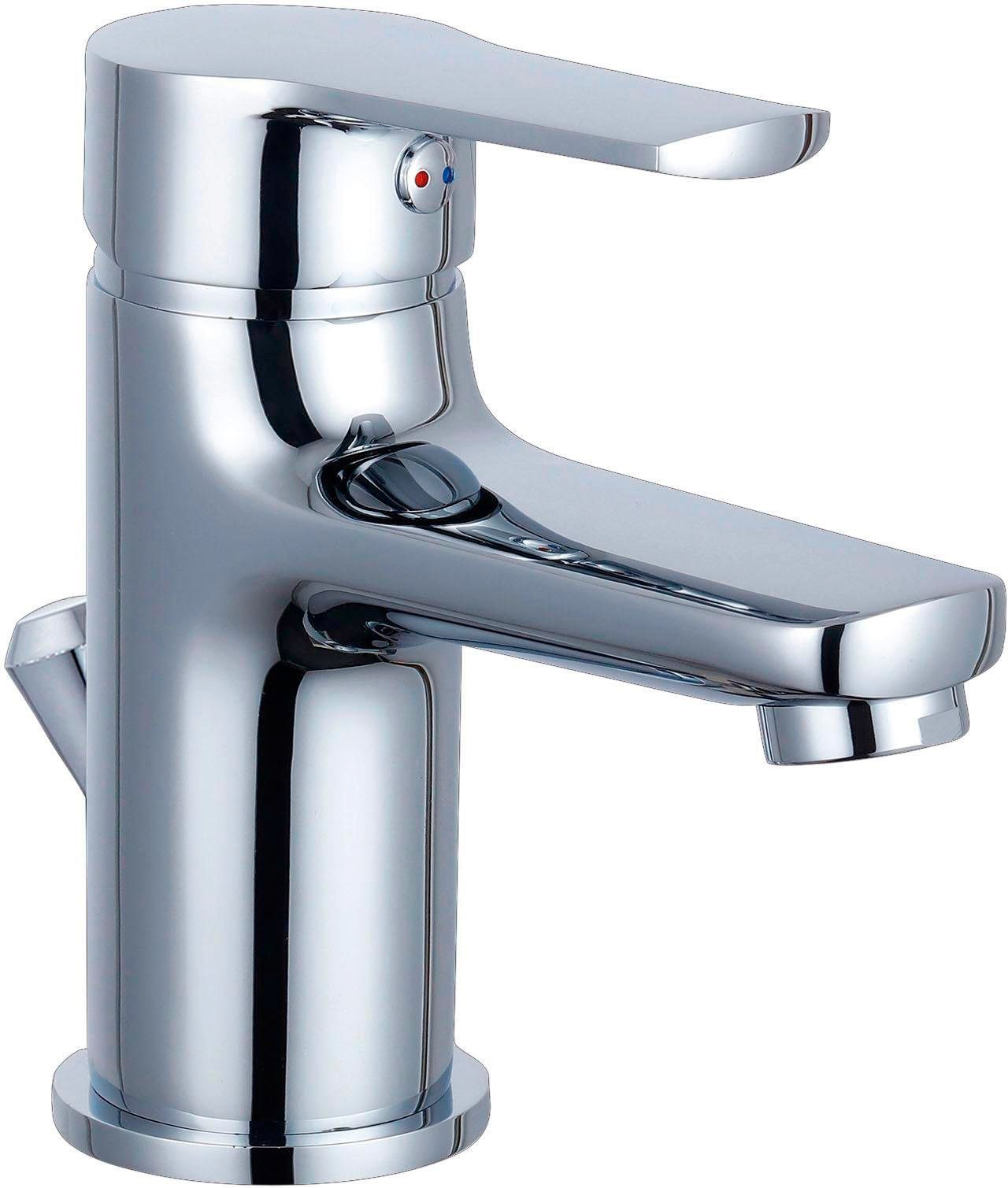 Eyckhaus bath & relaxing Waschtischarmatur »Main«, mit Ablaufgarnitur, Einhebelmischer, Wasserhahn Bad Chrom, Hochdruck