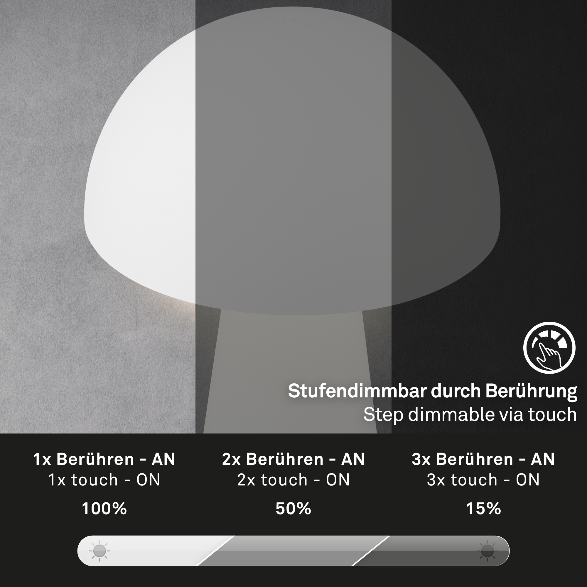 Briloner Leuchten Tischleuchte »FUNGO«