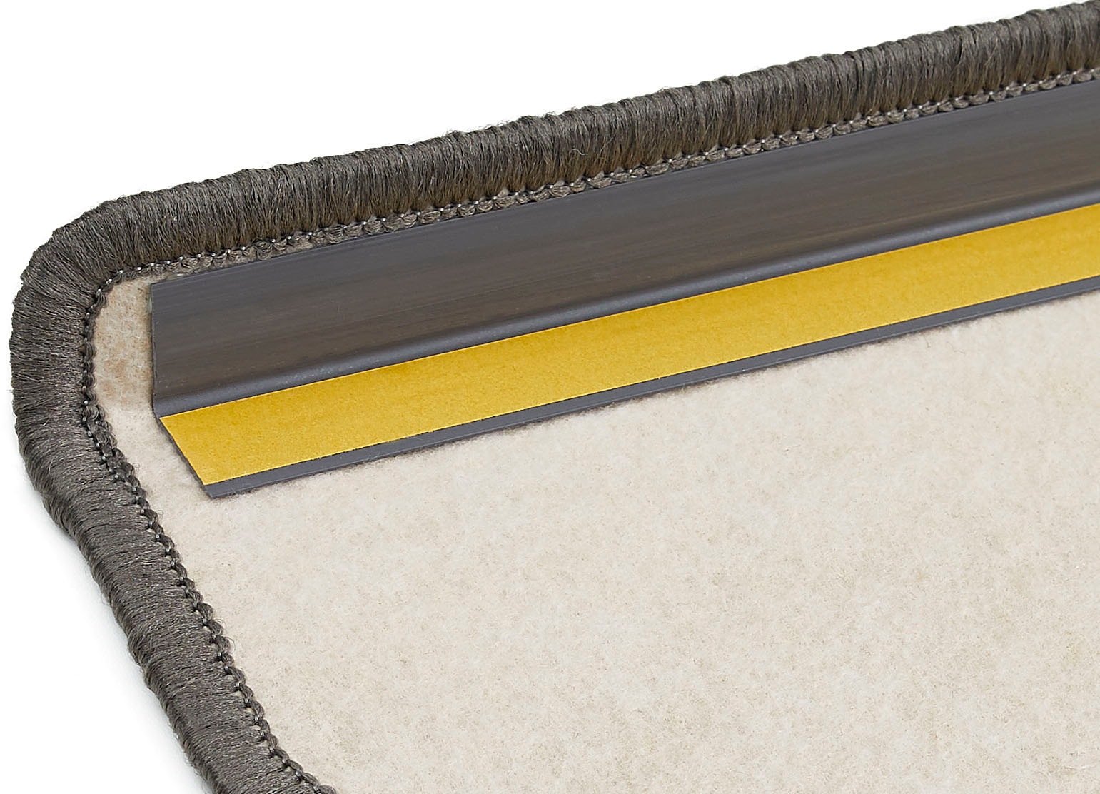 Andiamo Stufenmatte »Amberg, Made in Poland«, halbrund, 9 mm Höhe, Hoch-Tief-Struktur, selbstklebend, Set mit 2 Stück oder 15 Stück