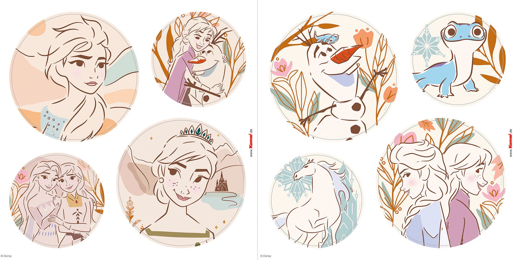 Komar Wandtattoo »Frozen Destiny - Größe 50 x 70 cm«, (8 St.), selbstklebend, Wandsticker, Kinderzimmer